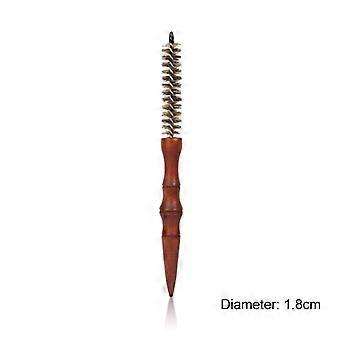 Mini Curling Comb Hair Salon Hairstyle Multi-functional Small Portable Round Wooden Roller Styling Beard Care Tool for All Hair