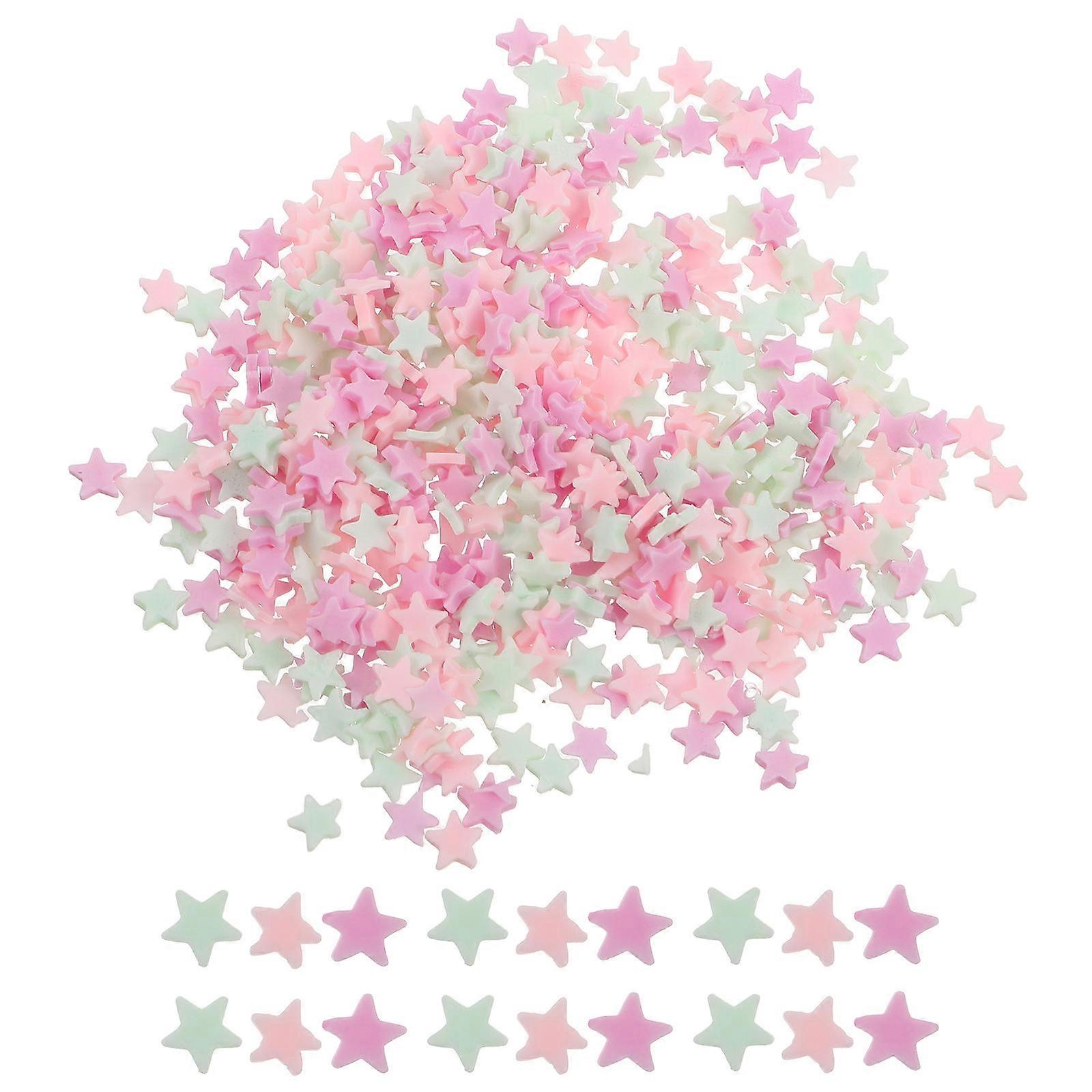 Glitter Stars Five Pointed Clay for Crafts 30Pcs Assorted Color