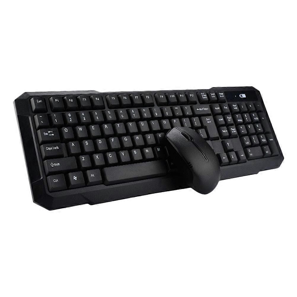 Wireless Keyboard Mouse Combo for Computer Work 2Pcs Black