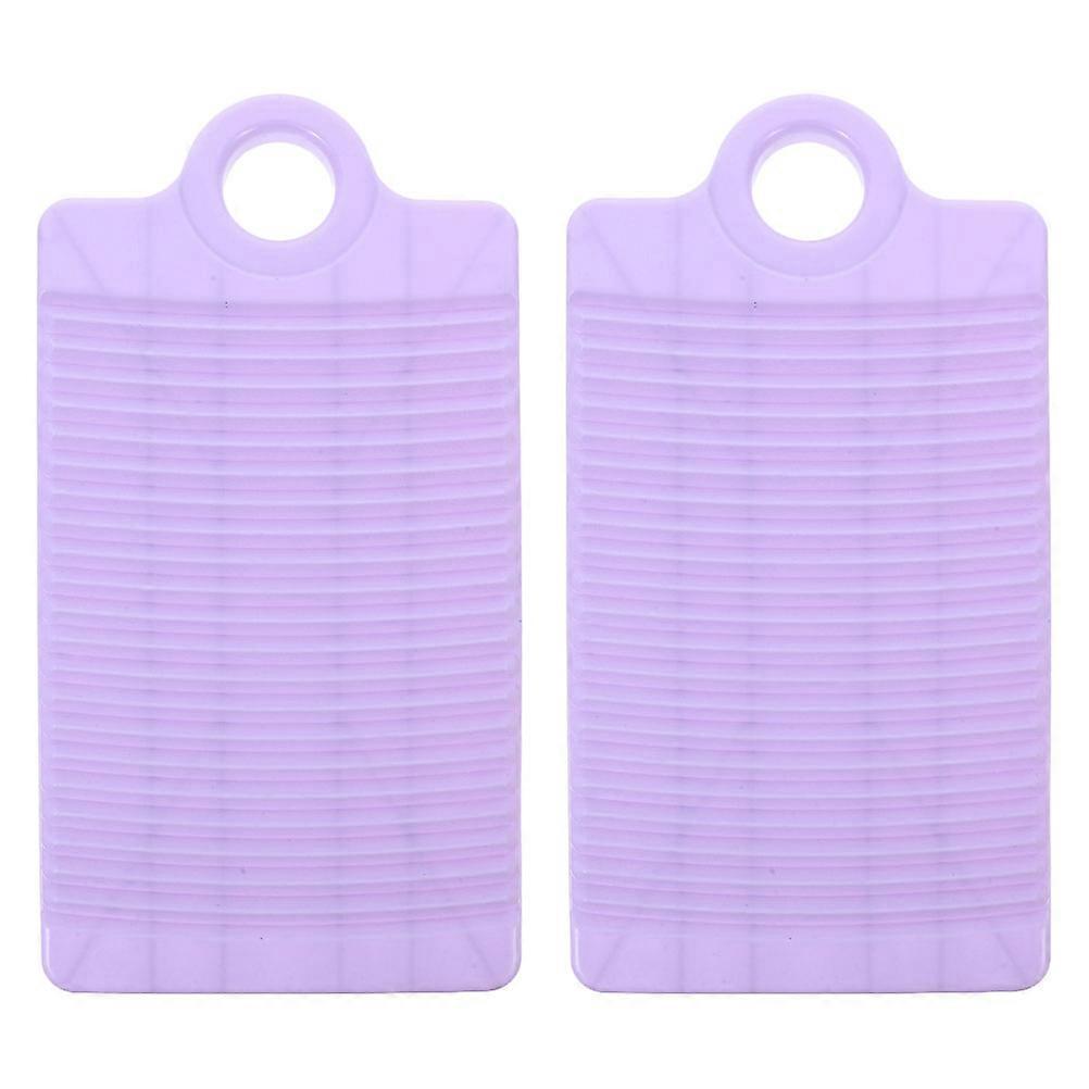 Violet Mini Washboard for Hand Washing Clothes 2Pcs Plastic Laundry Board