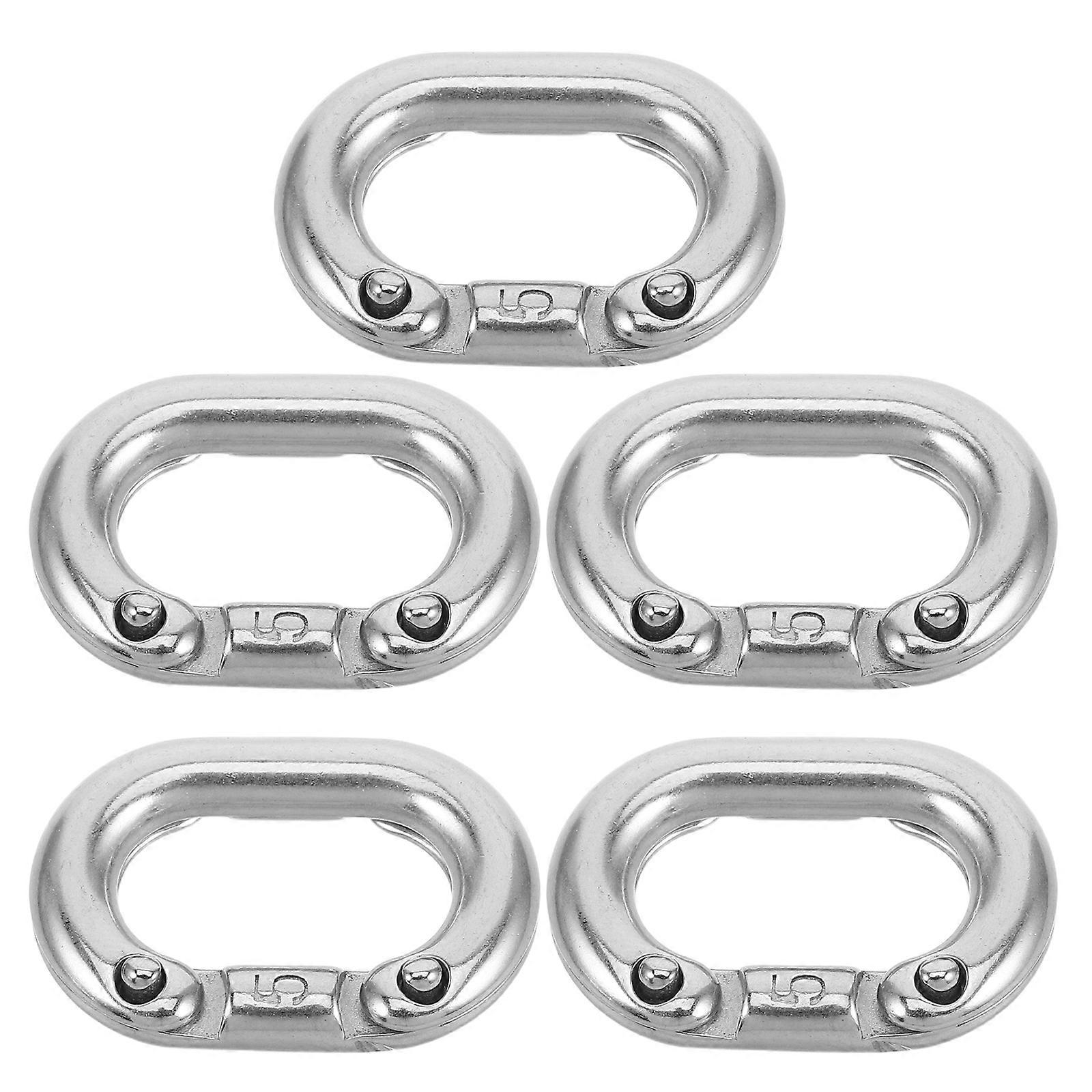 Quick Link Chain Connector Locking for Towing 5Pcs Stainless Steel