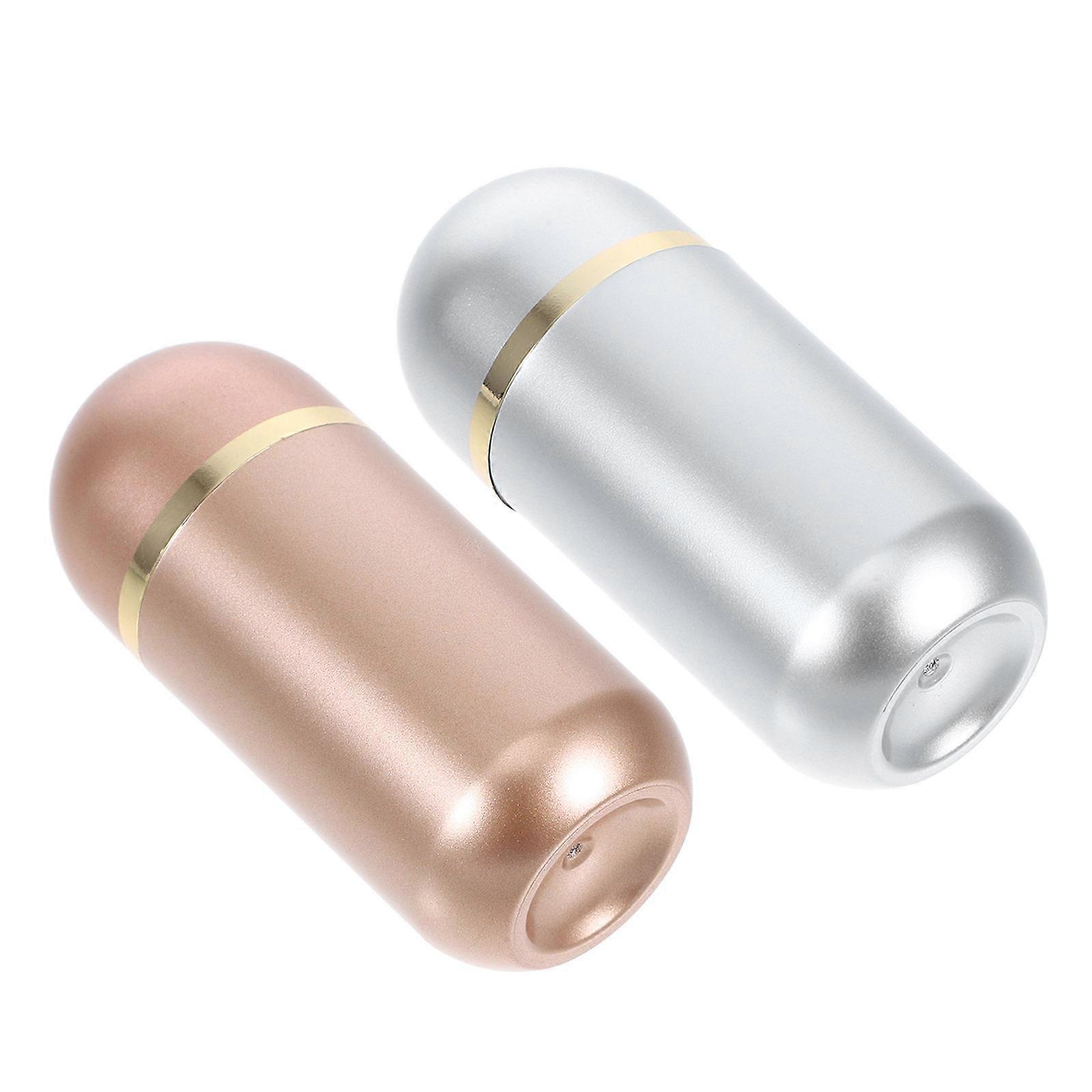 Assorted Color Plastic Pill Organizer for Capsules 2Pcs Portable Case