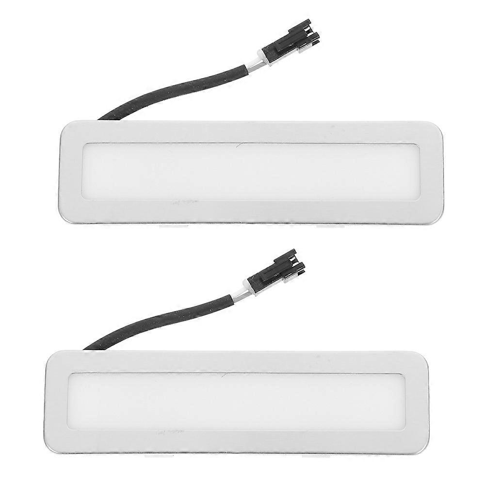 Silver LED Rectangle Range Hood Light Bulbs 2Pcs for Kitchen Appliance