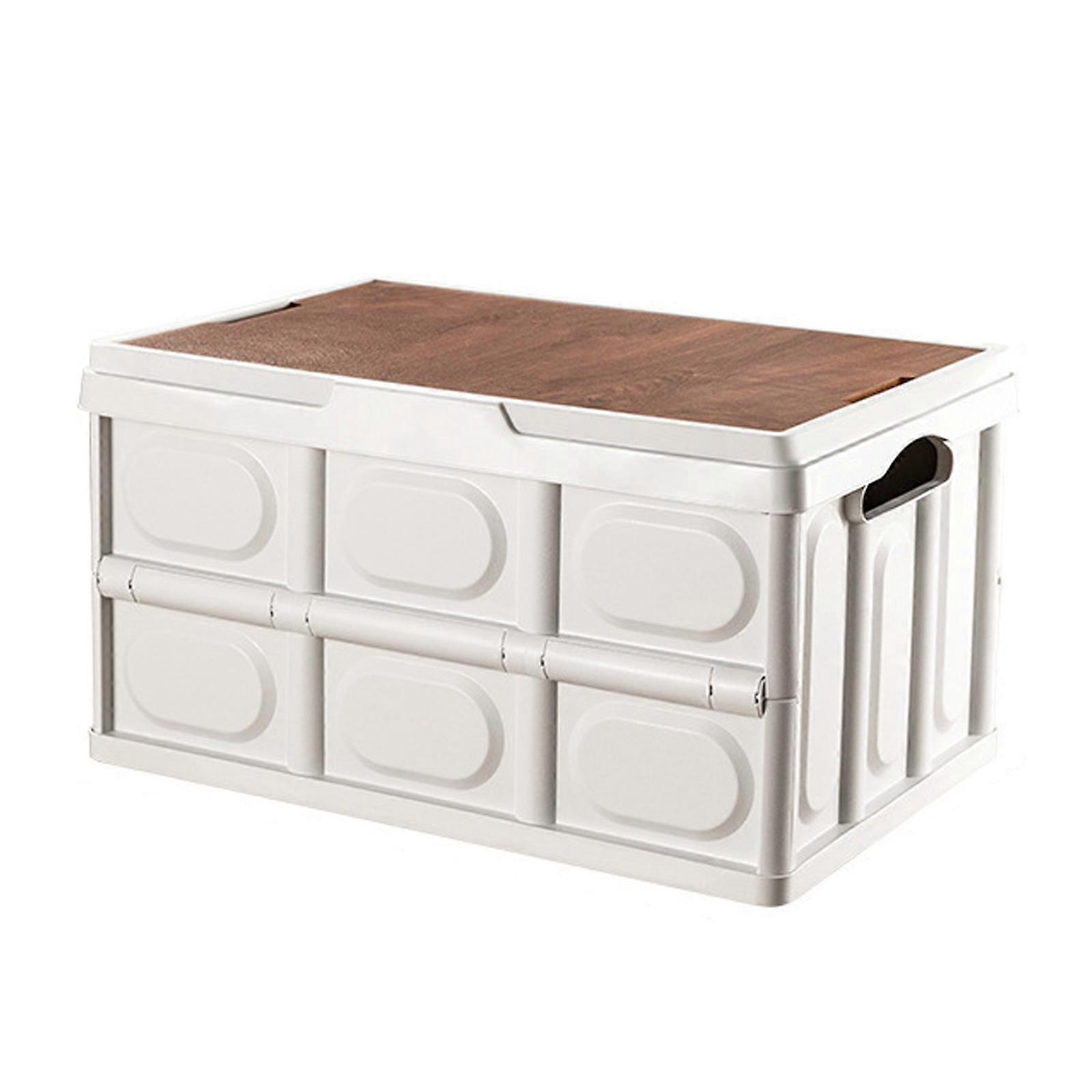 Practical Storage Bin Camping Storage Basket Adjustable Divider Box Large for Keeping Fruits Vegetables & Small Items  35L