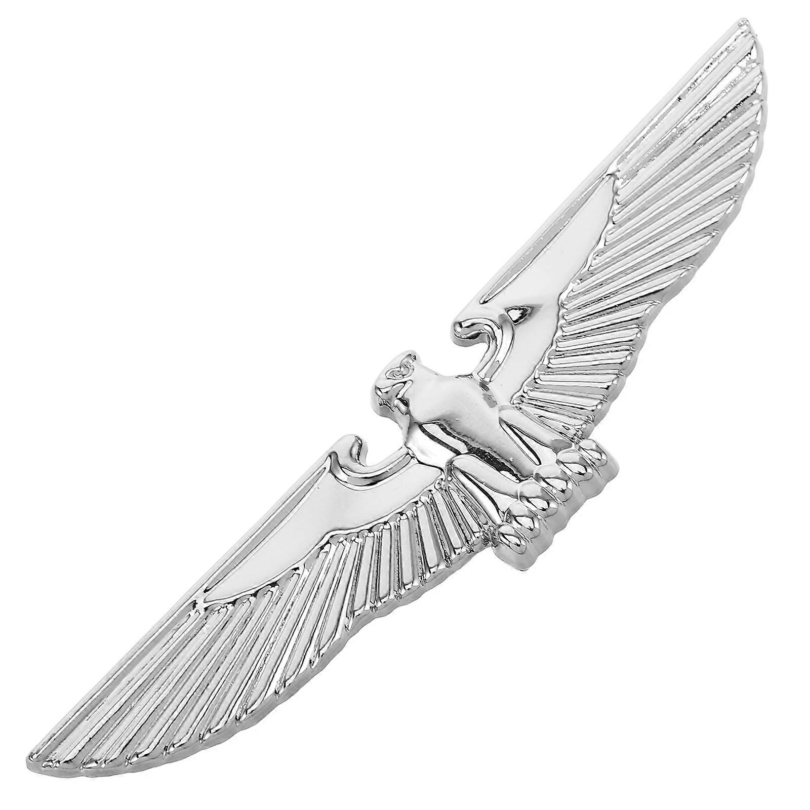 Metal Eagle Car Decal for Vehicle Decoration 3D Silver Sticker