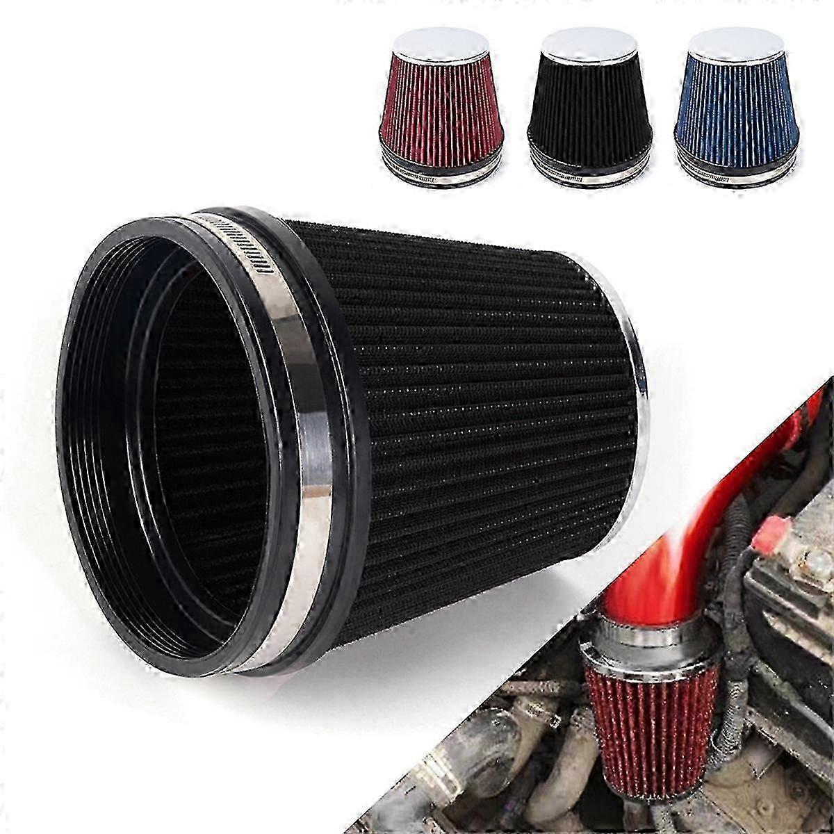 Universal 6-Inch High Flow Intake Air Filter for Car Engines - Mushroom Style Inlet Pipe Modification