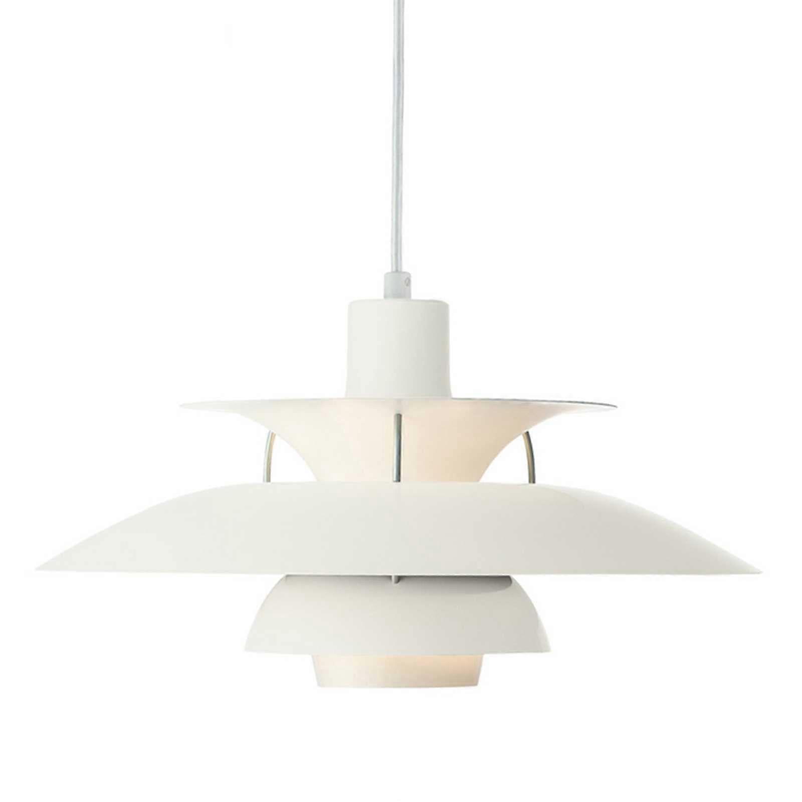 Pendant Light With Bulb Modern White UFO Ceiling Fixture Danish Minimalist Chandelier 40cm