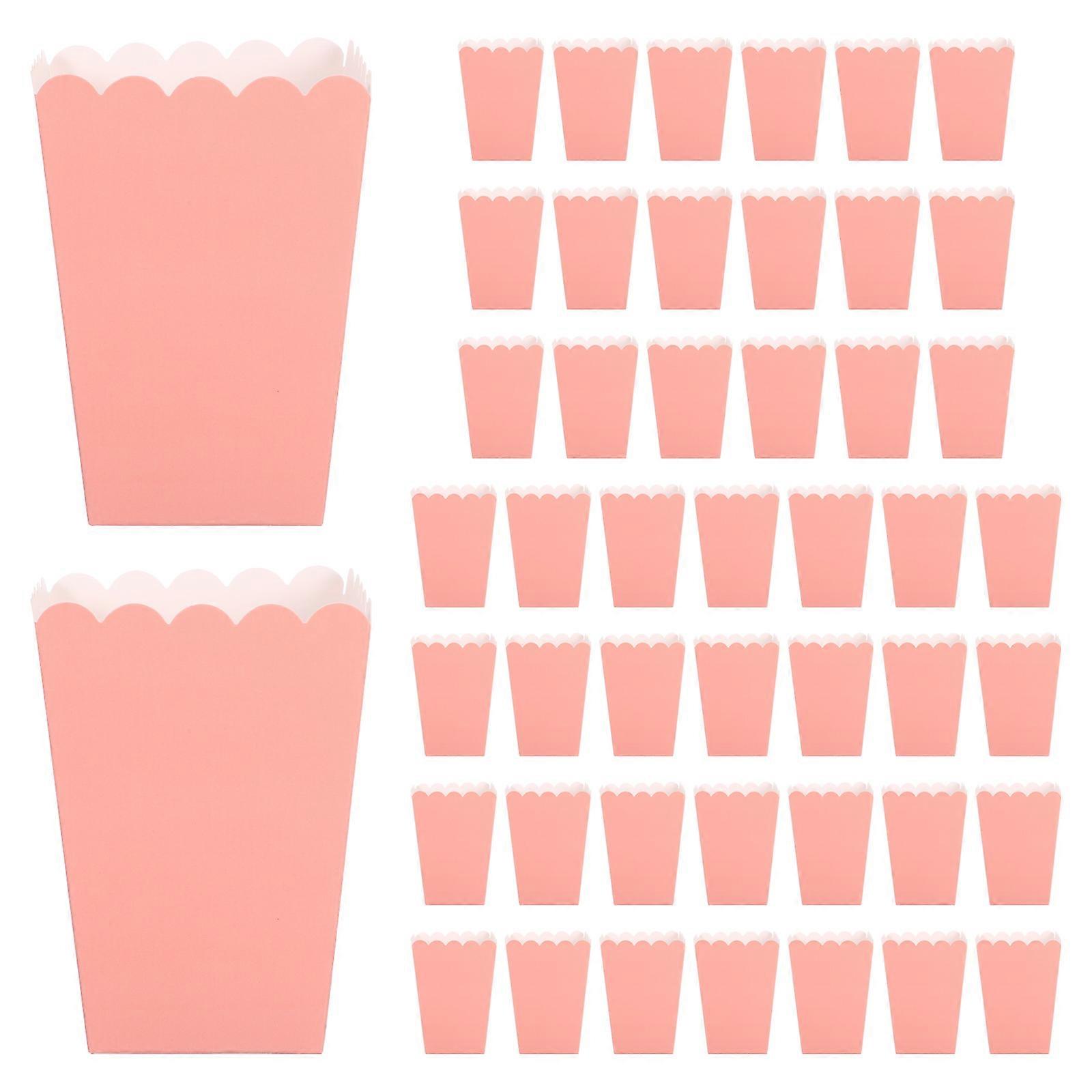 Boxes Portable for Holding Popcorn Use 48Pcs Paper Snack Holders