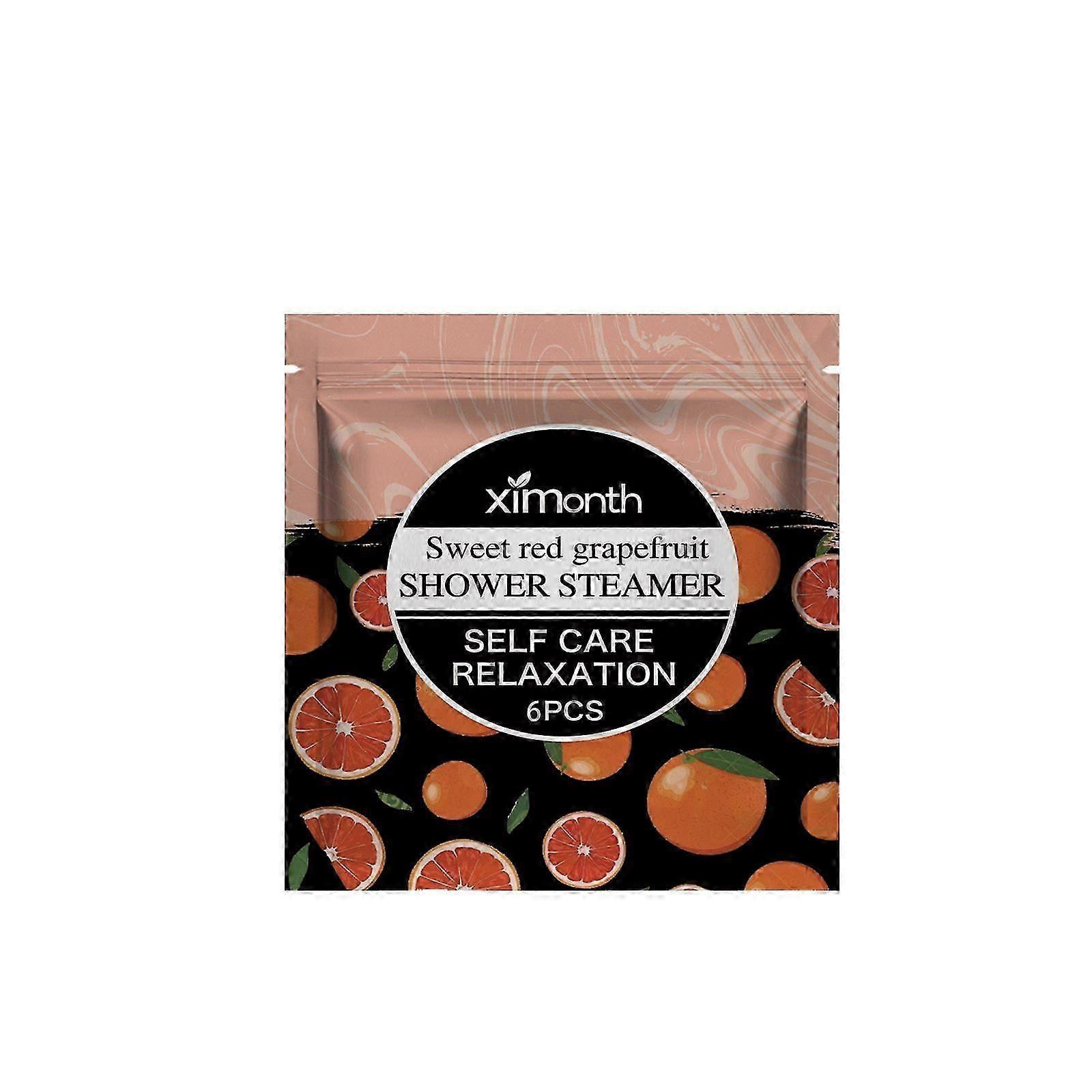 Aromatherapy Shower Tablets - Refreshing Red Grapefruit Scent for Relaxation & Deep Clean (6pcs)