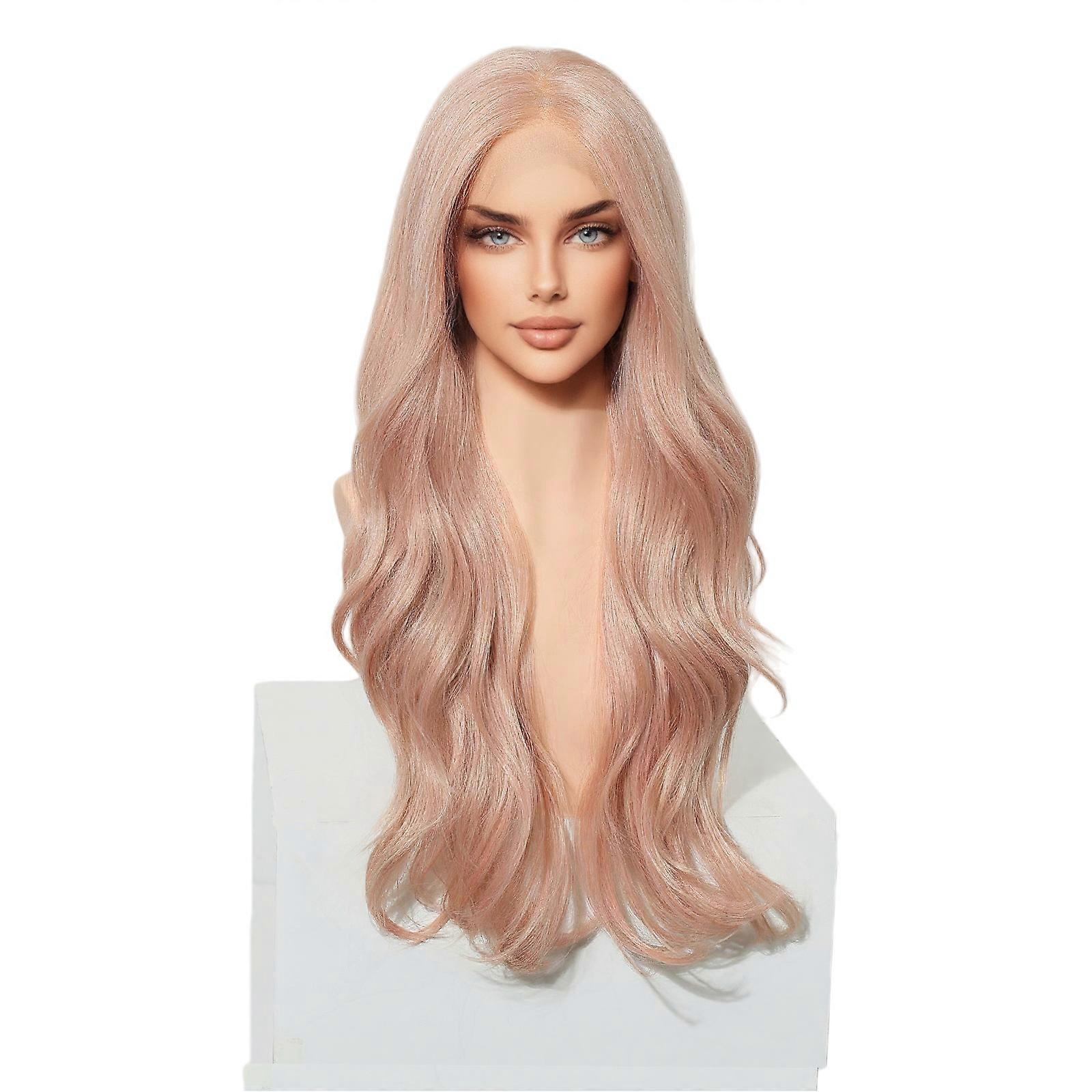 Pink 13x6 Free Parting Lace Front Wig for Women – Heat-Resistant Synthetic with Natural Look