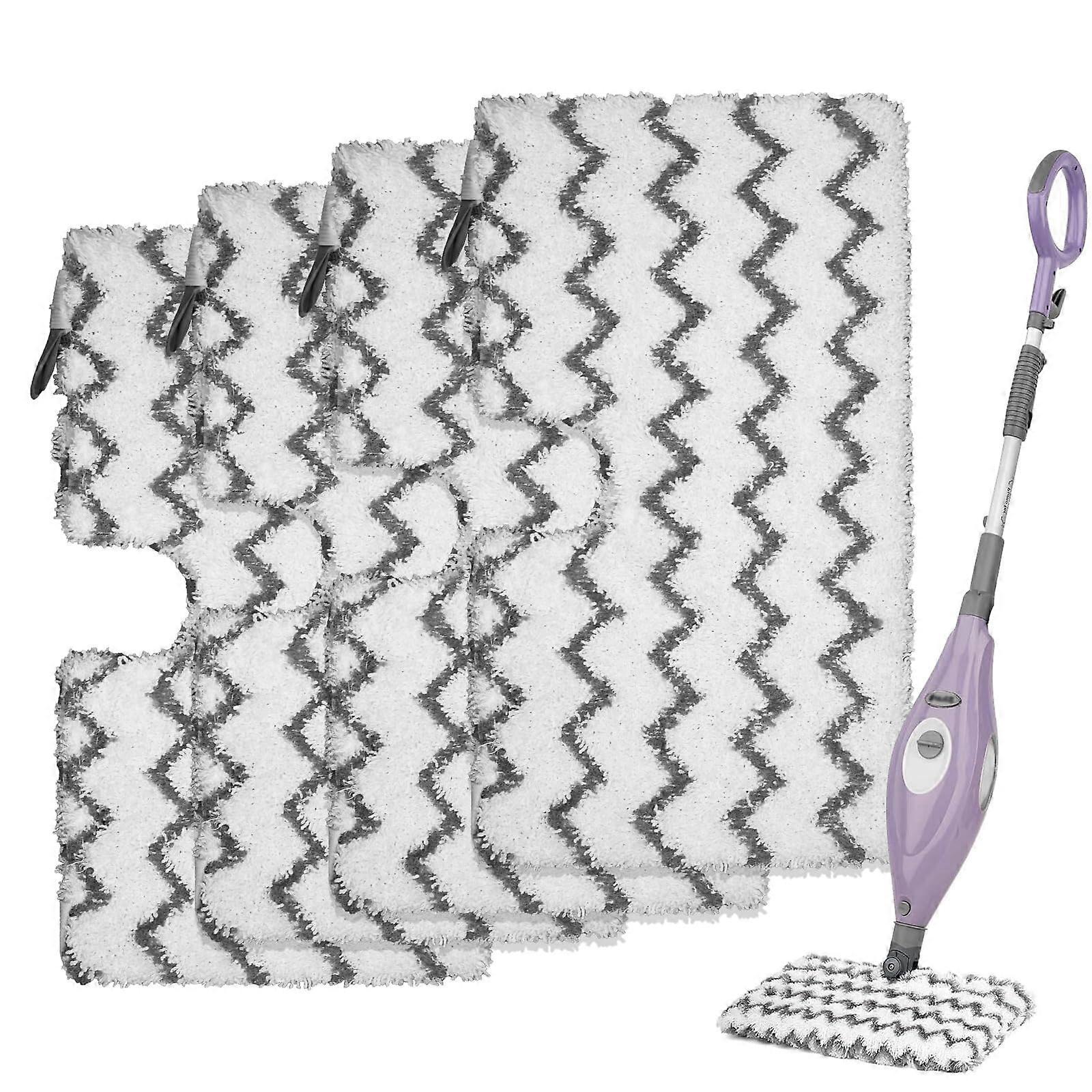 Steam Mop Pads 4 Pack for Shark S3501 S3601 Microfiber Reusable Floor Cleaning Replacement