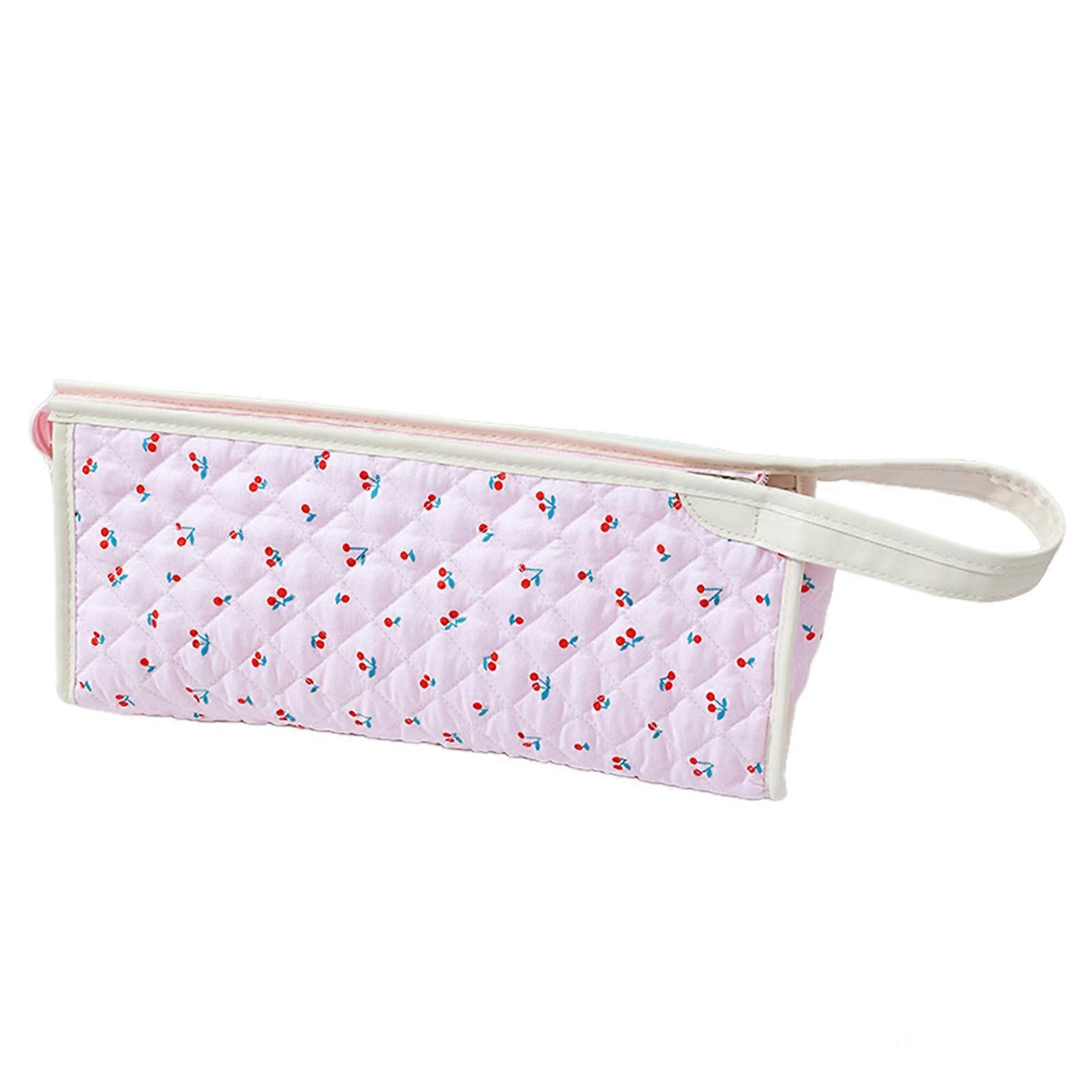 Quilted Floral Hair Dryer Storage Bag - Portable Travel Organizer for Dyson, Blow Dryer & Accessories