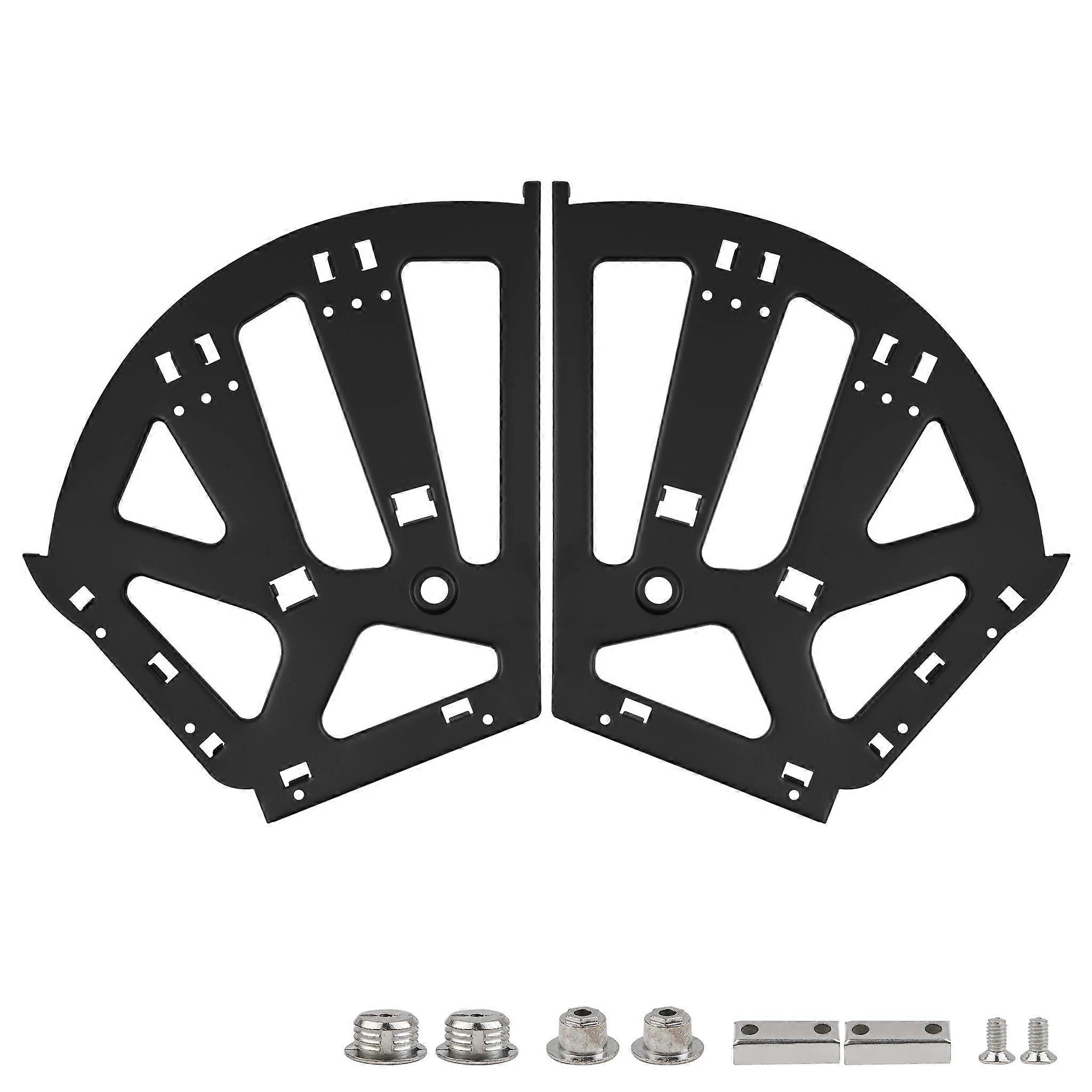 1 Pair Black Stainless Steel Shoe Cabinet Hinges, 3 Layer Flip Frame Replacement with RustResistant Finish