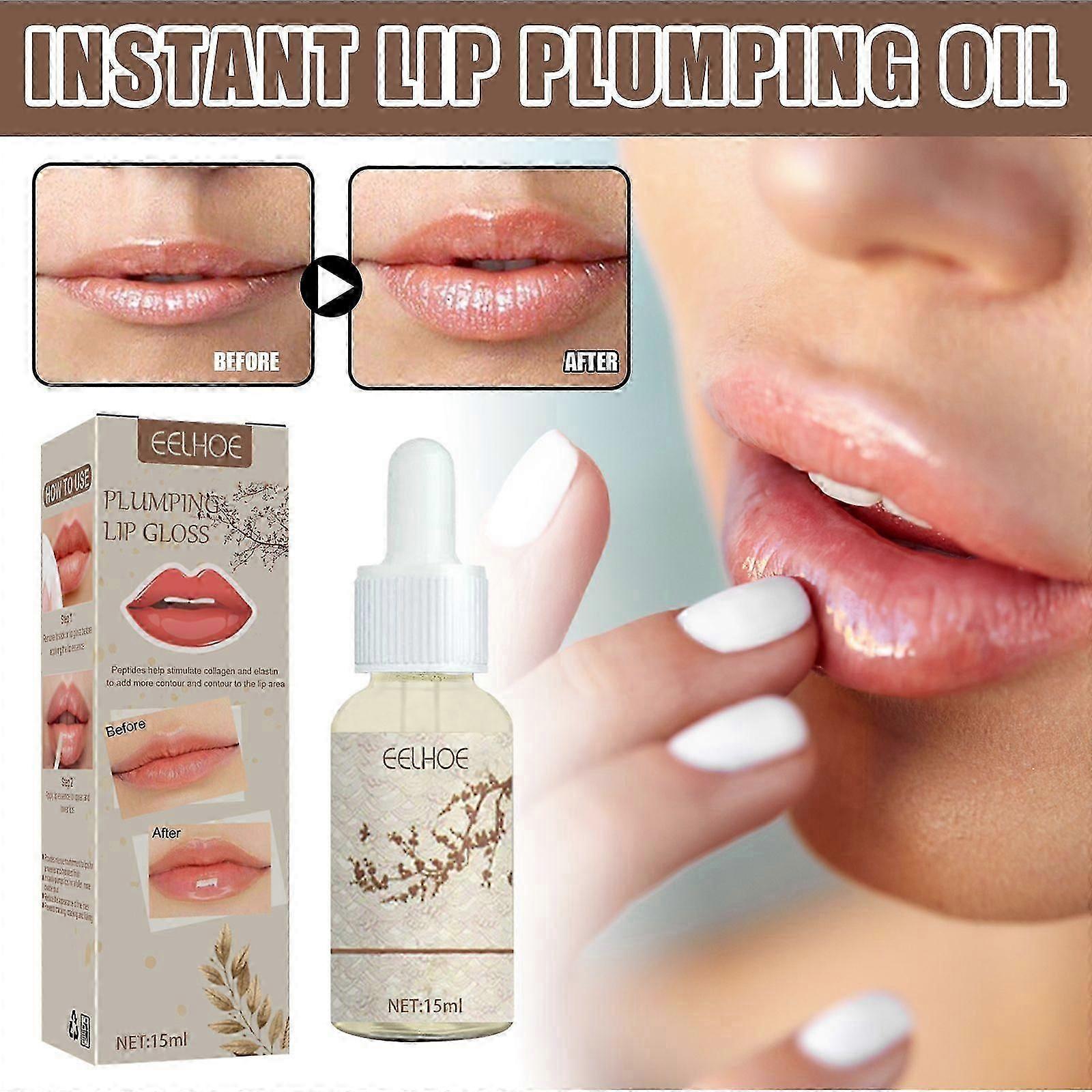 Volumizing lip oil