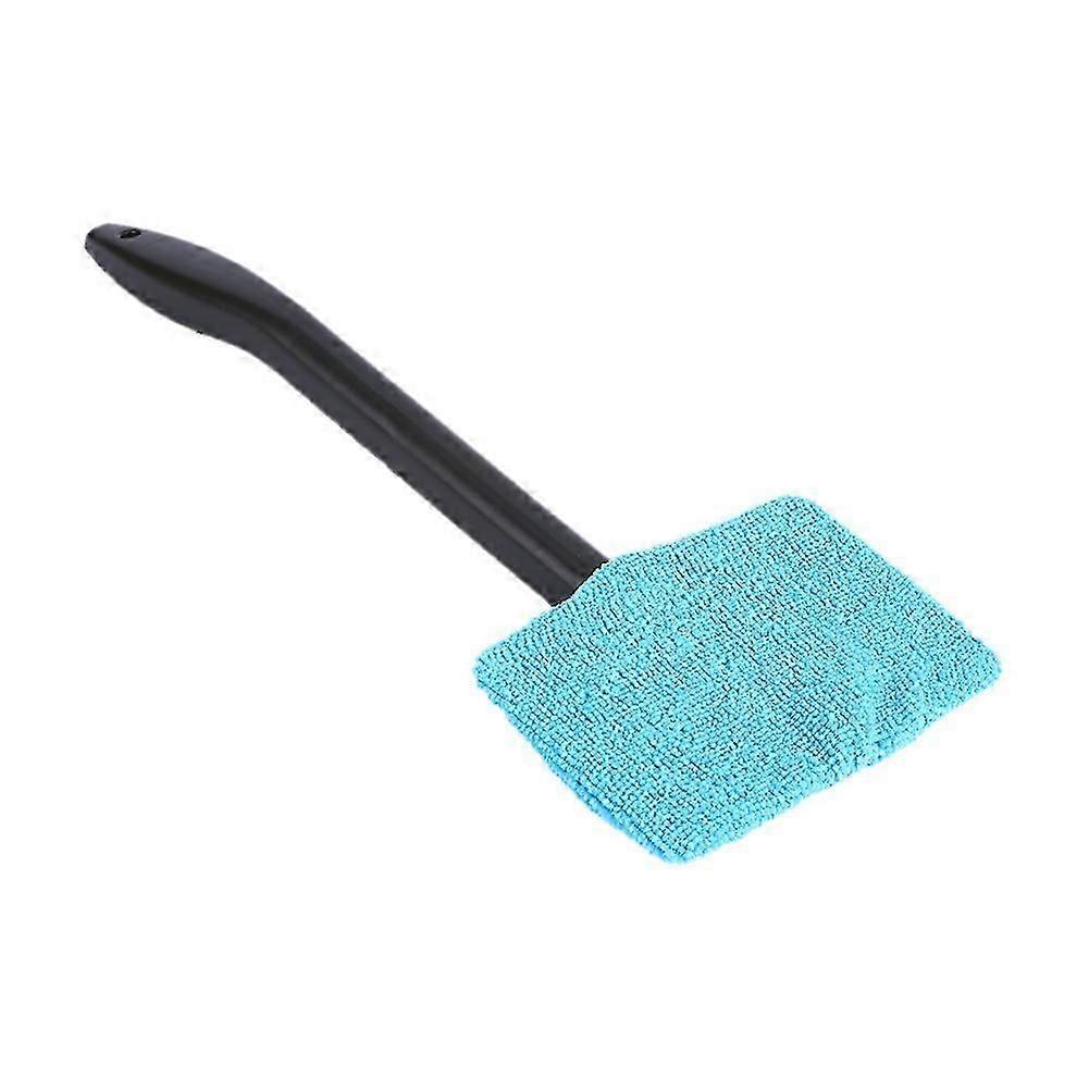 1pcs Microfiber Car Window Long Handle Cleaning Brush Car Windshield Cleaning Tool Light Blue