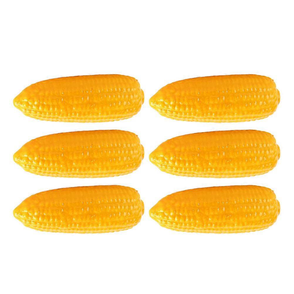 Artificial Corn Model Foams Corn for Restaurant Decoration 6Pcs