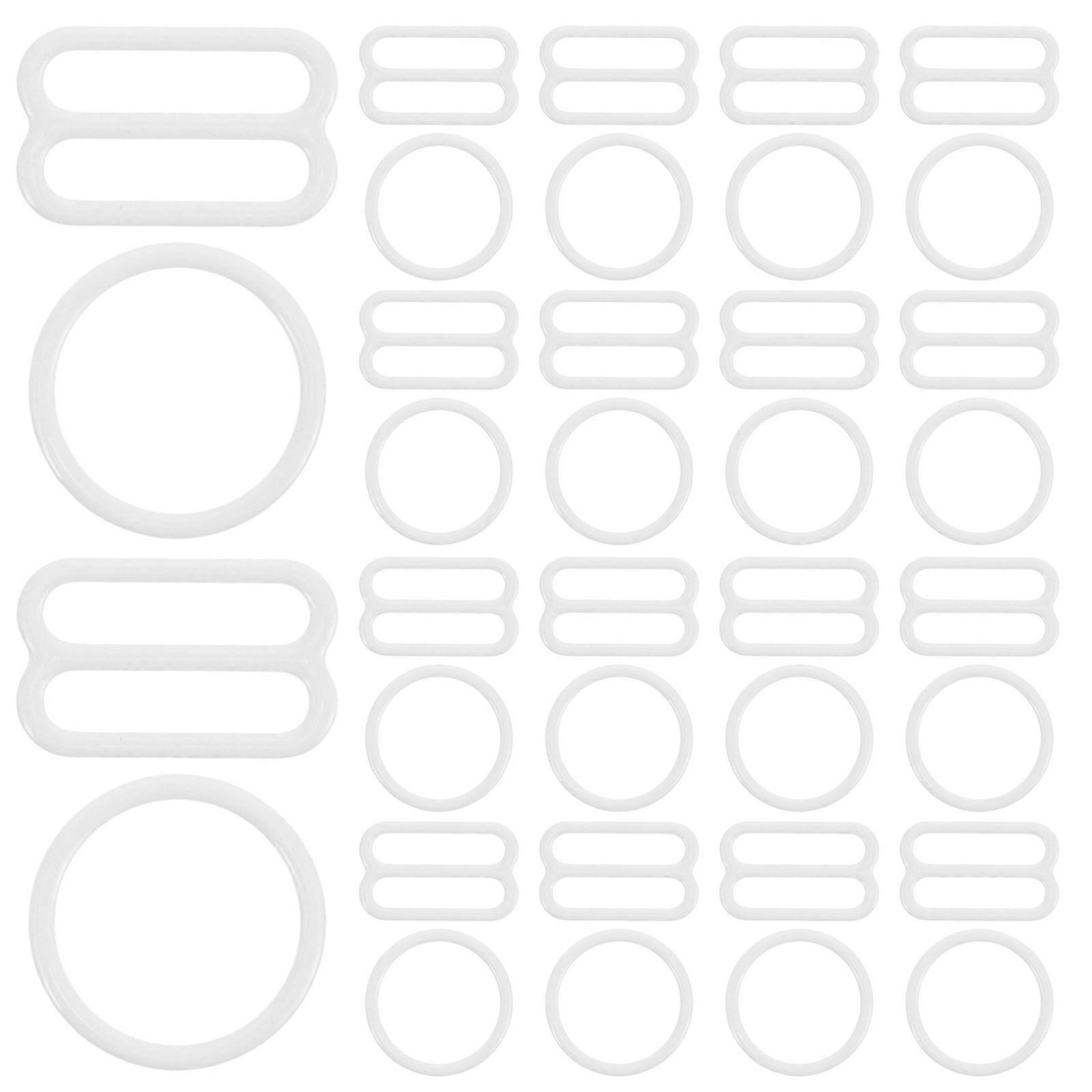 40pcs Bra Hooks Bra Strap Hooks Bra Strap Buckles Replacement Bra Strap Slider Bra Strap Rings