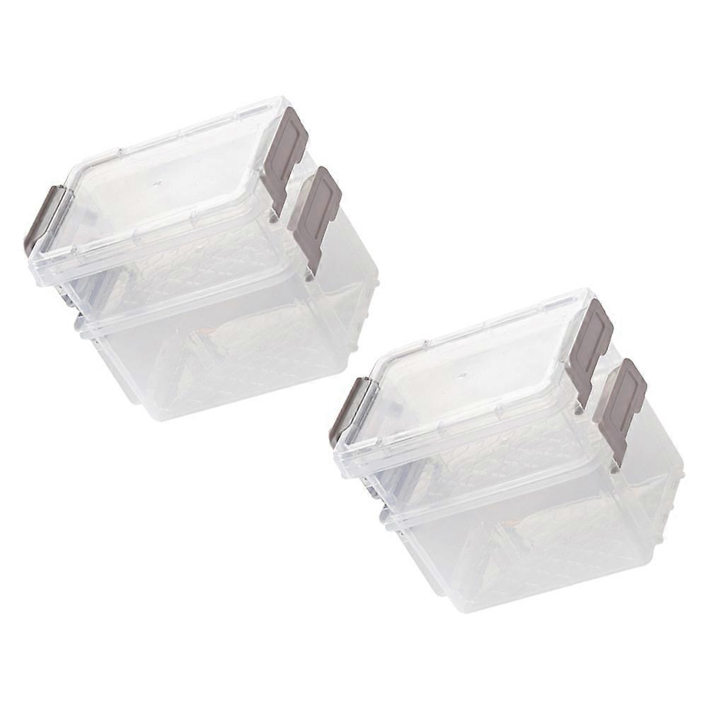 4 Pcs Desktop Storage Cases Transparent Jewelry Organizers Stackable Boxes