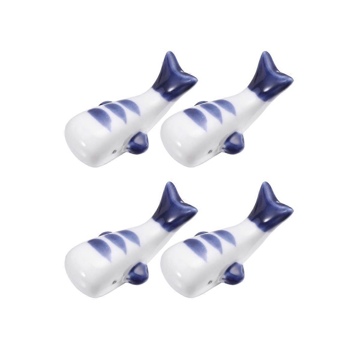 Ceramic Chopsticks Holder Whale Shape for Chopsticks Rest 6Pcs