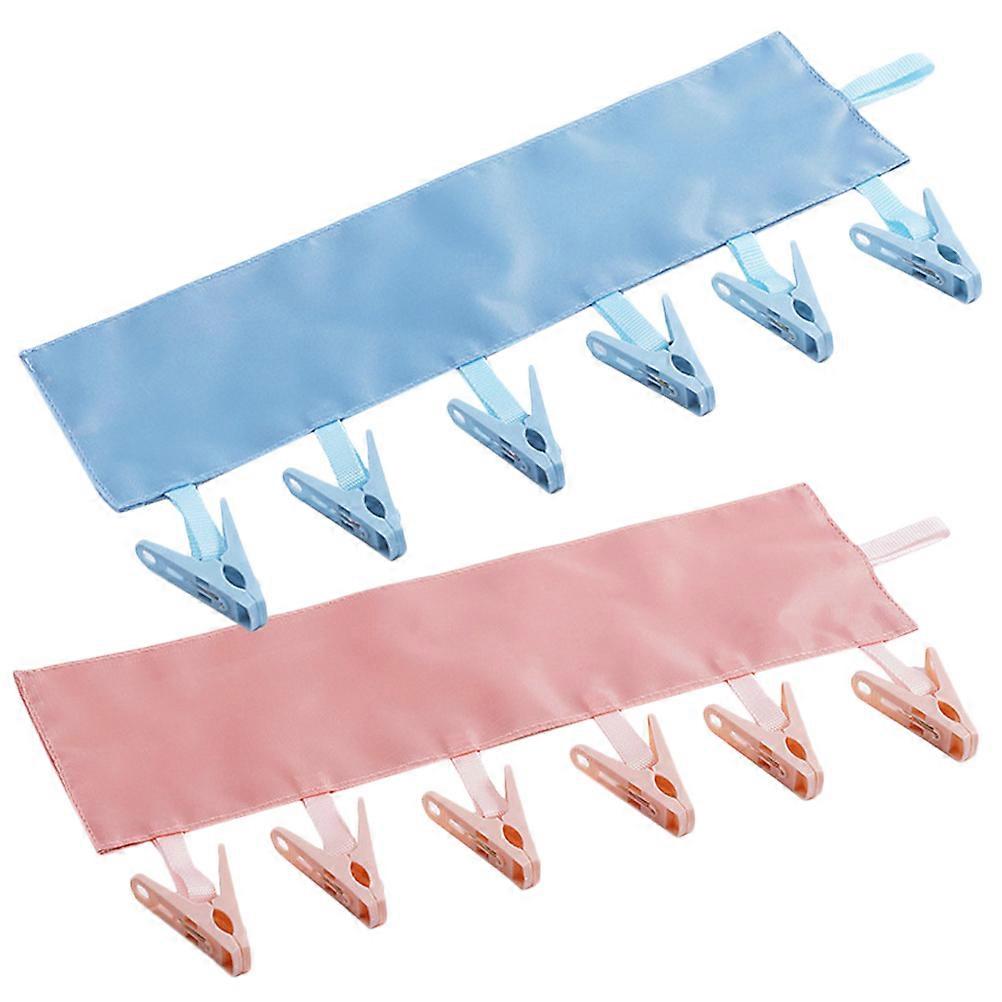 Foldable Hanger Clip Type Socks Hanger Red 34X10CM Drying 2Set