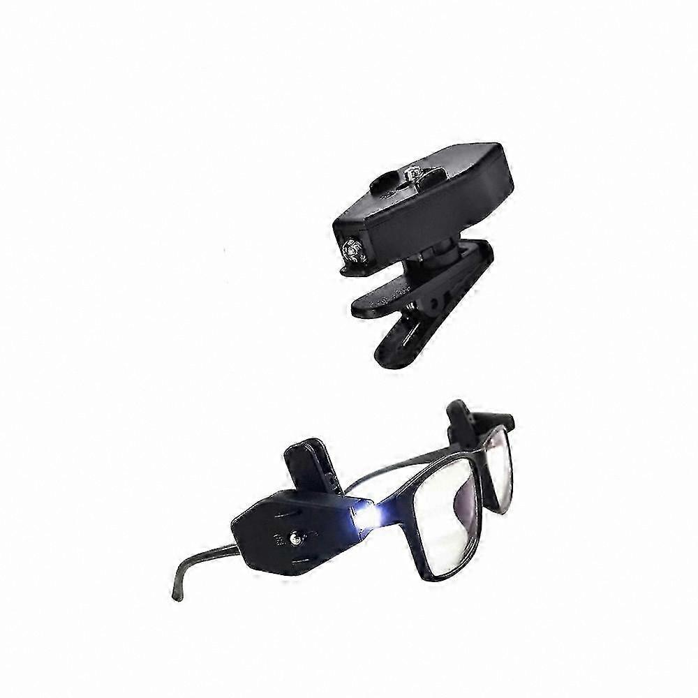 LED Reading Light for Eyeglasses, Flexible Clip-On Book Light with Universal Compatibility