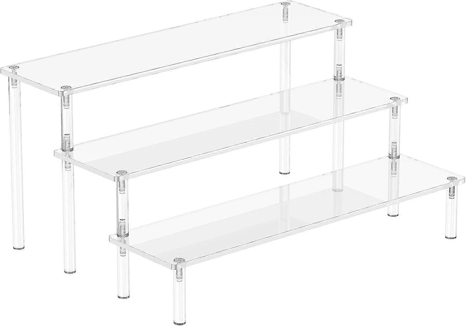 2026 3 Tier Clear Display Risers for Perfume Organizer Stand Large Size