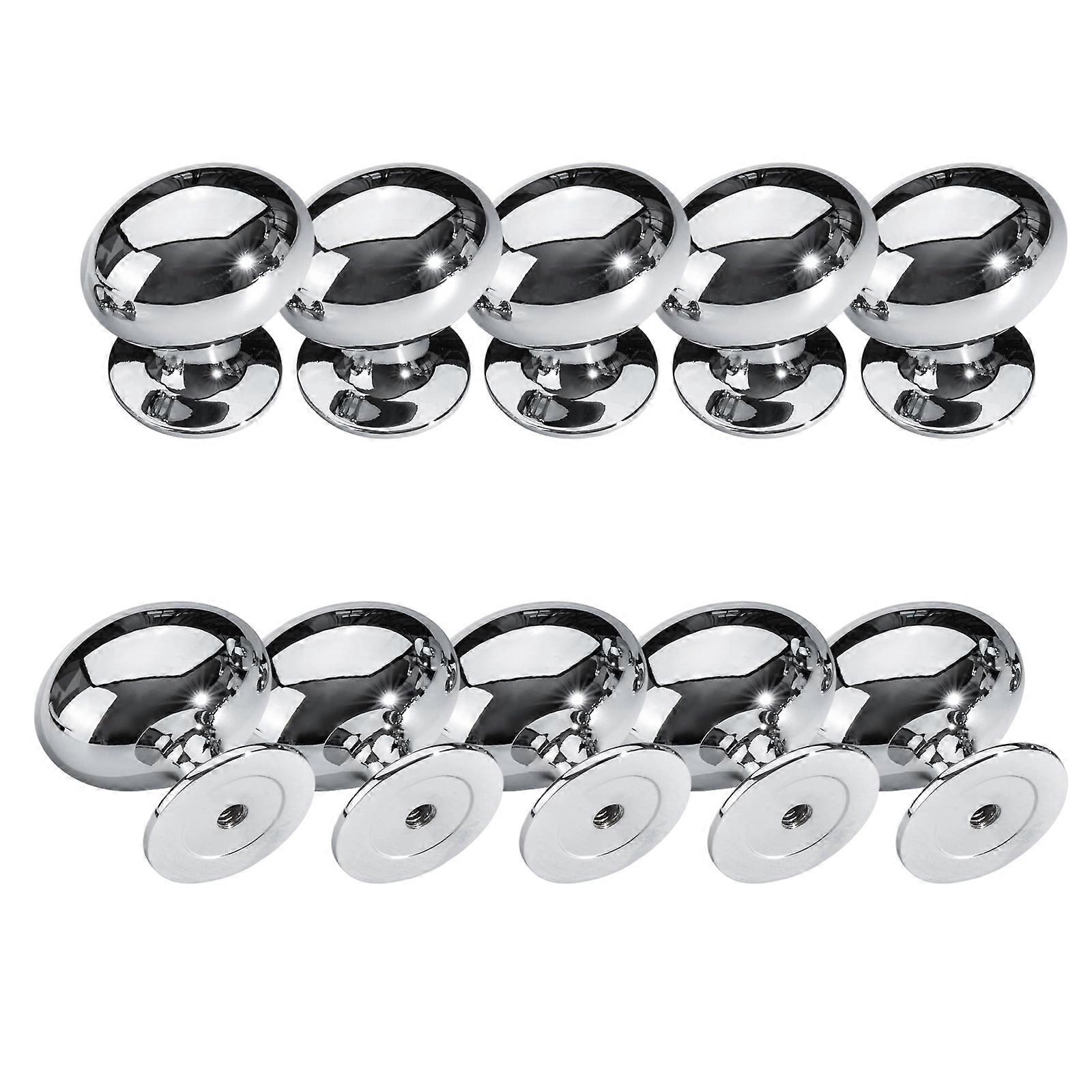 Contemporary Oval Cupboard Handles Featuring Aluminum Construction Drawer Knobs Quick Fixing for Enhances Home Style  Silver