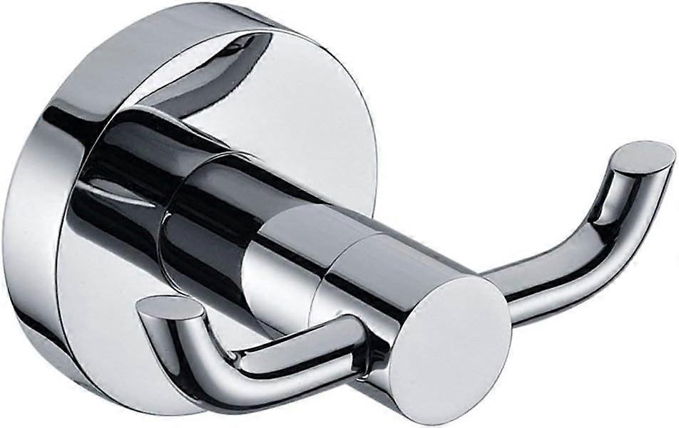 pcs Wall Mounted Bathrobe Hooks Modern Polished Chrome Solid Brass Double p