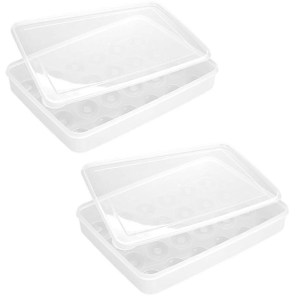 Perfect Deviled Eggs with Ease,2 Clear Egg Containers with Lid Hold 48 Eggs,Easy Carry,Dishwasher Safe Carrier,Stackable