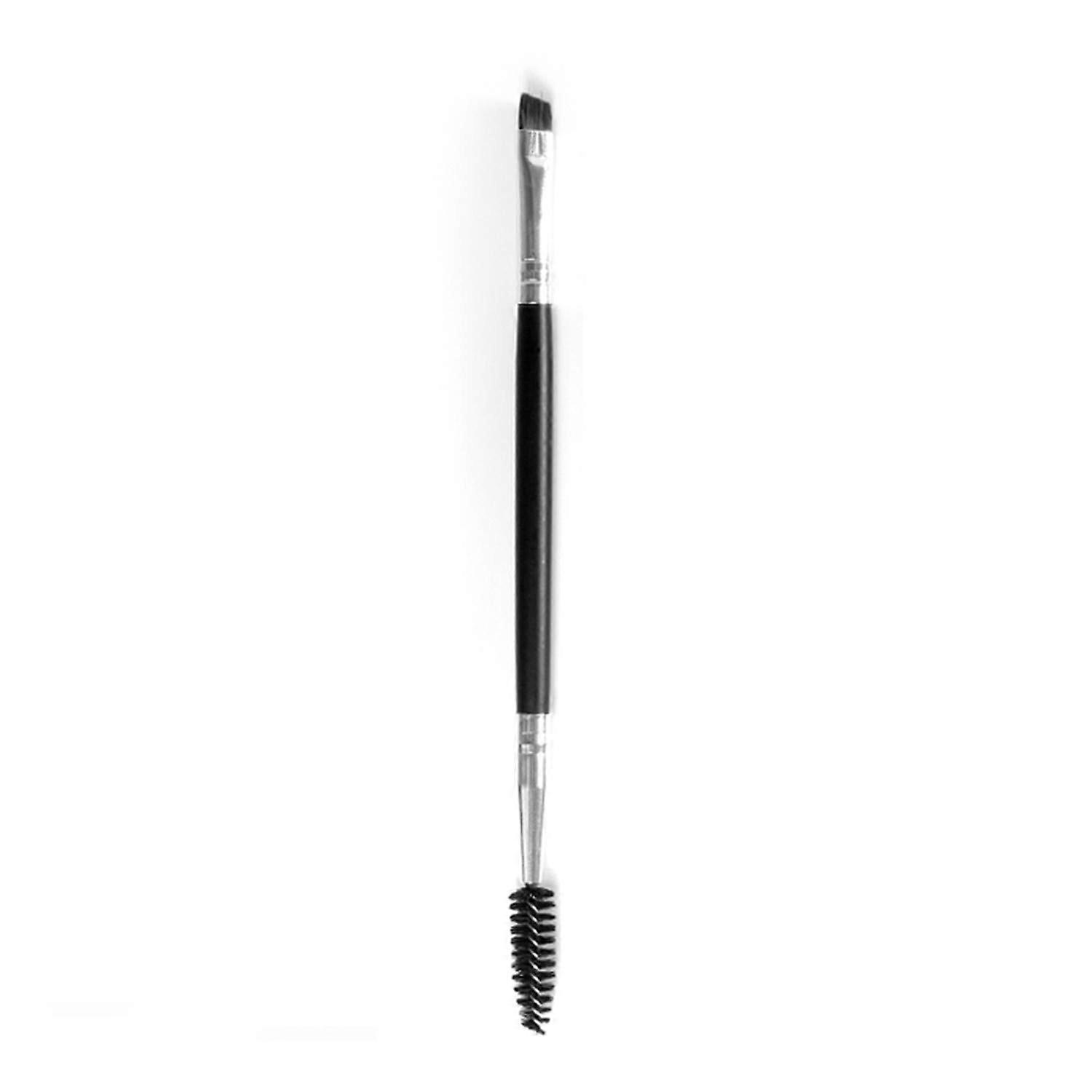 Angled Eyebrow Brush with Spoolie for Precise Brow Shaping and Smooth Makeup Blending, 1Pc
