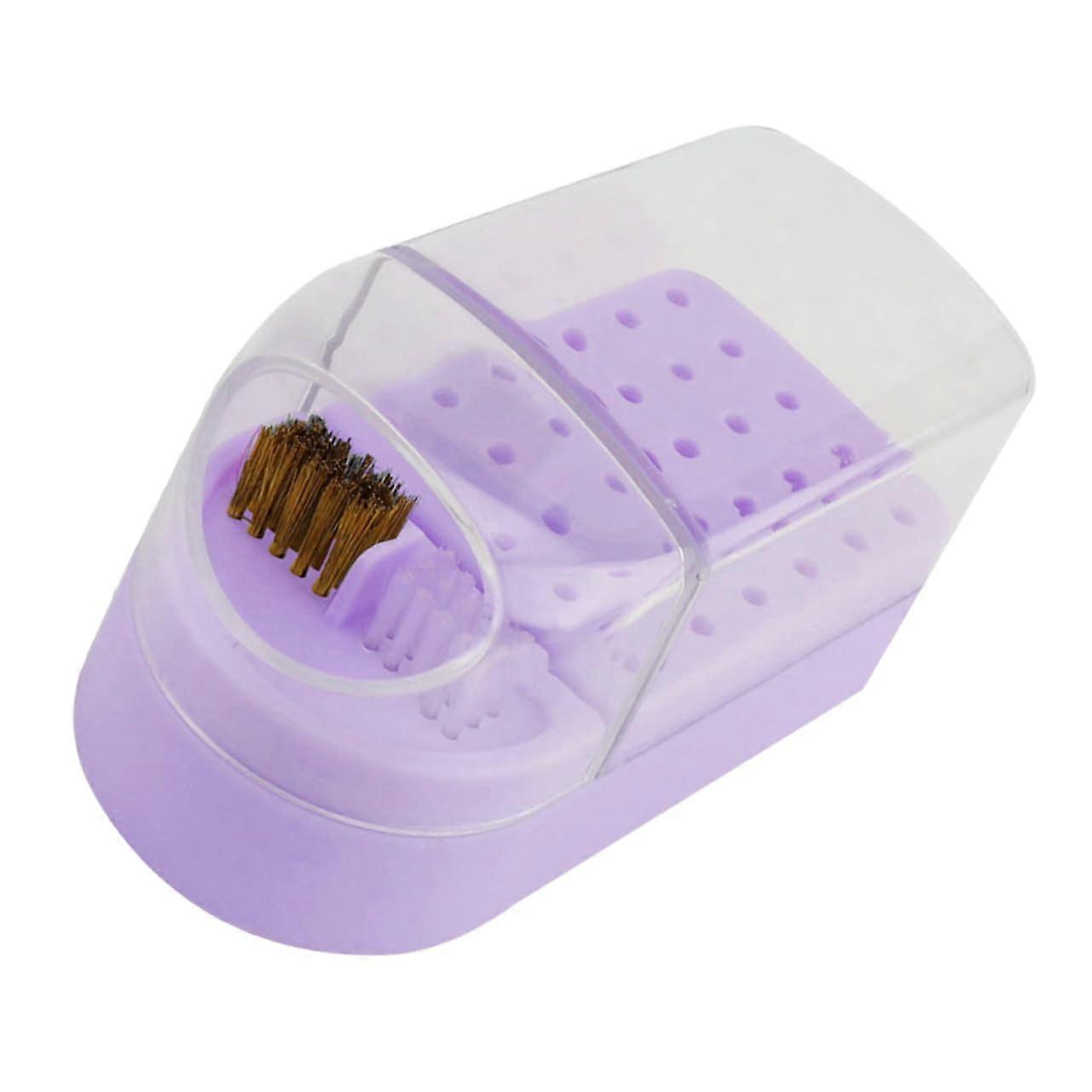 Nail Drill Bit Holder Storage Box for Manicure Bits, Compact Organizer Case for Salon Use