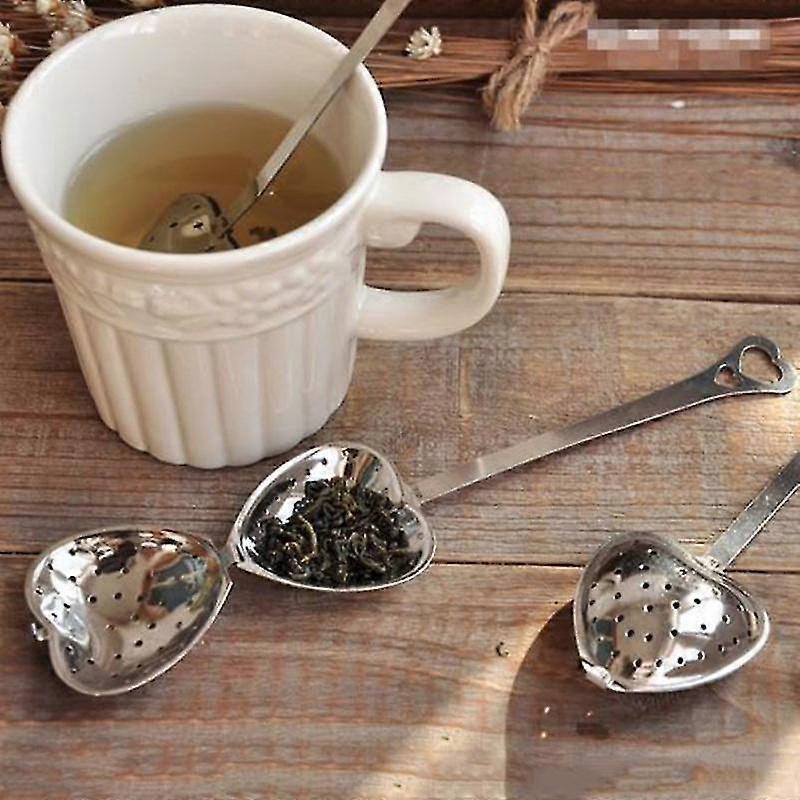Heart-Shaped Stainless Steel Tea Infuser Spoon - Strainer Steeper & Teapot Filter