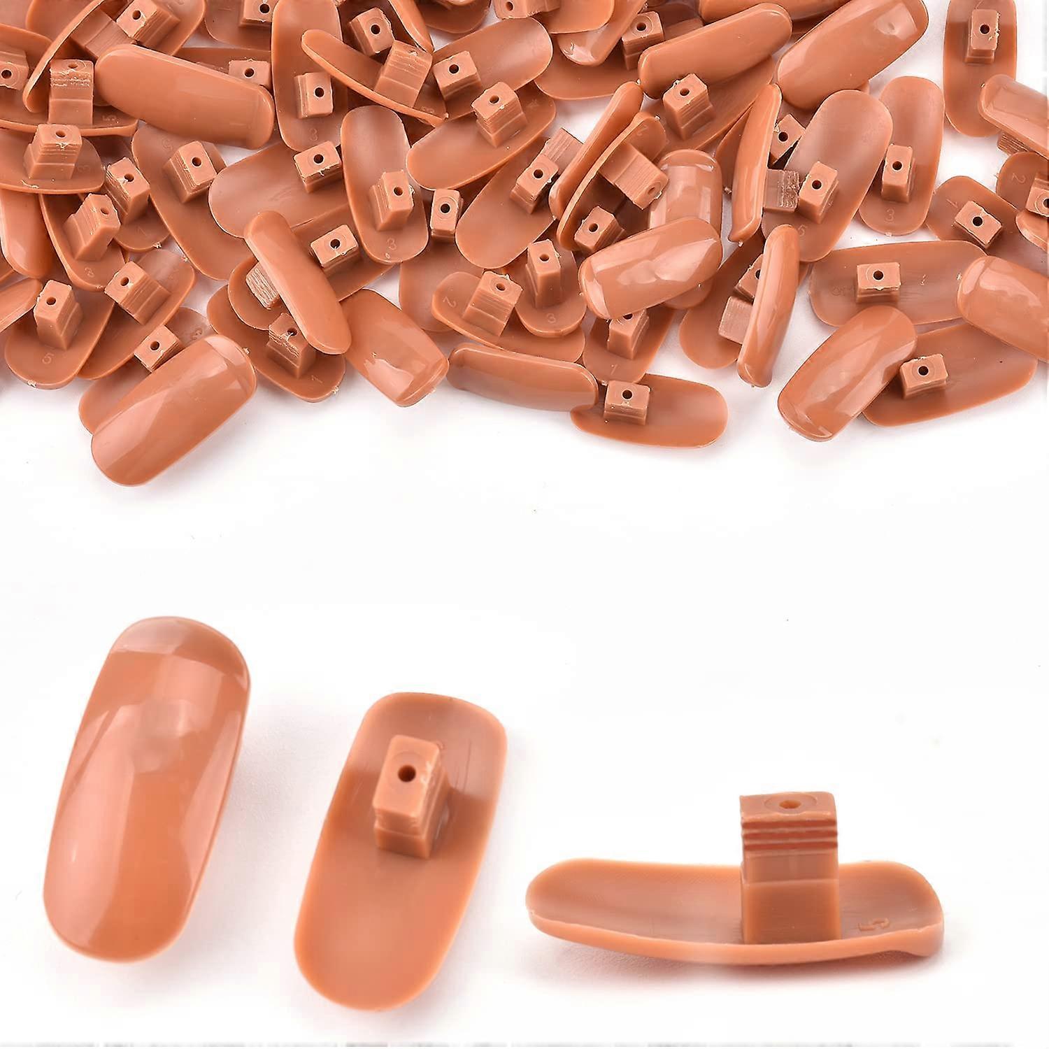 200 Pack Practice Nail Tips for Training Hand, Reusable Replacement Nail Tips for Nail Art