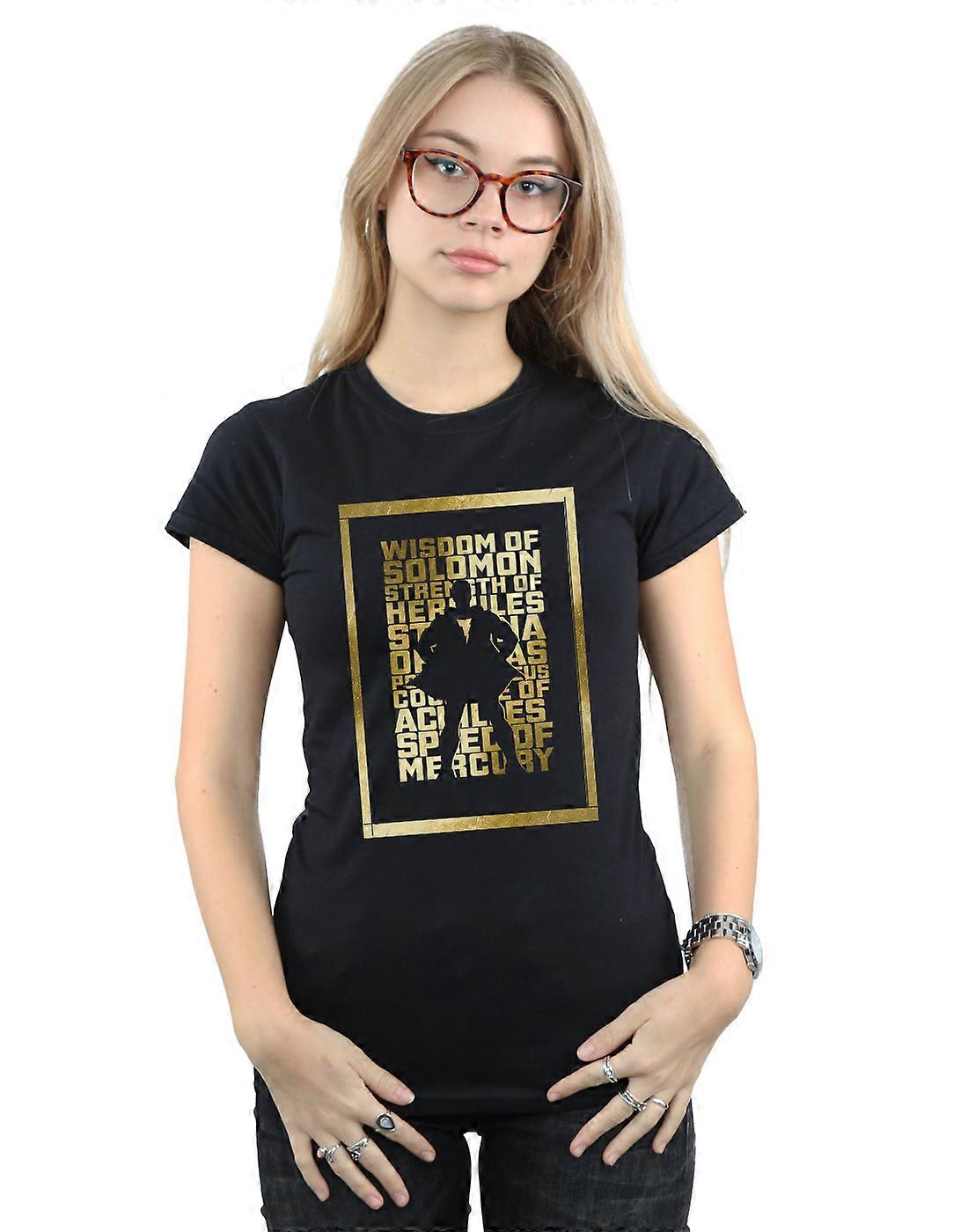 DC Comics Women's Shazam Gold Text T-Shirt