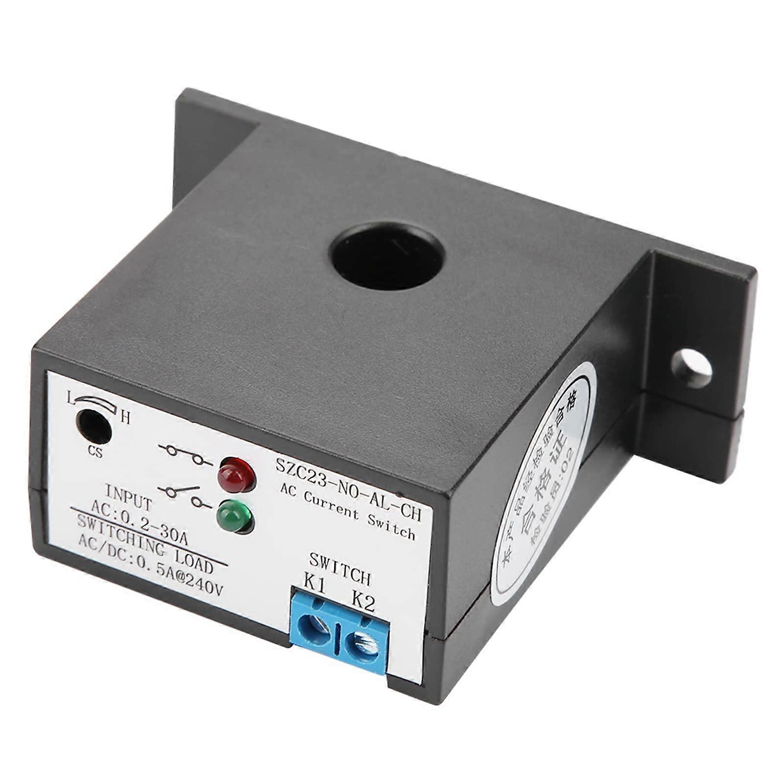 Adjustable Current Sensing Switch 0.2–30A with LED Indicator, SelfPowered AC Sensor