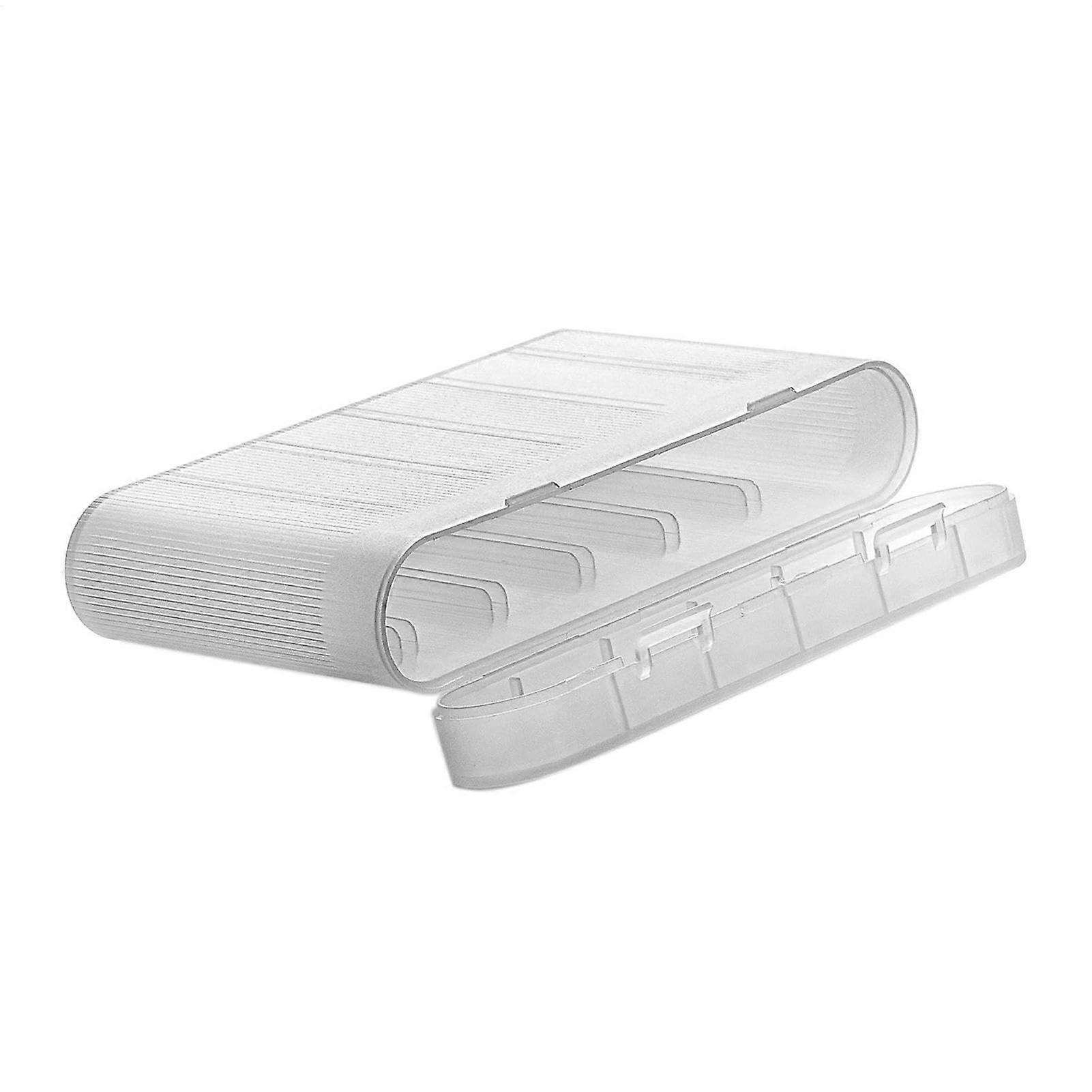 Small Battery Storage Case Organizer with Clear View, Compact 6 Slot Holder for AA AAA