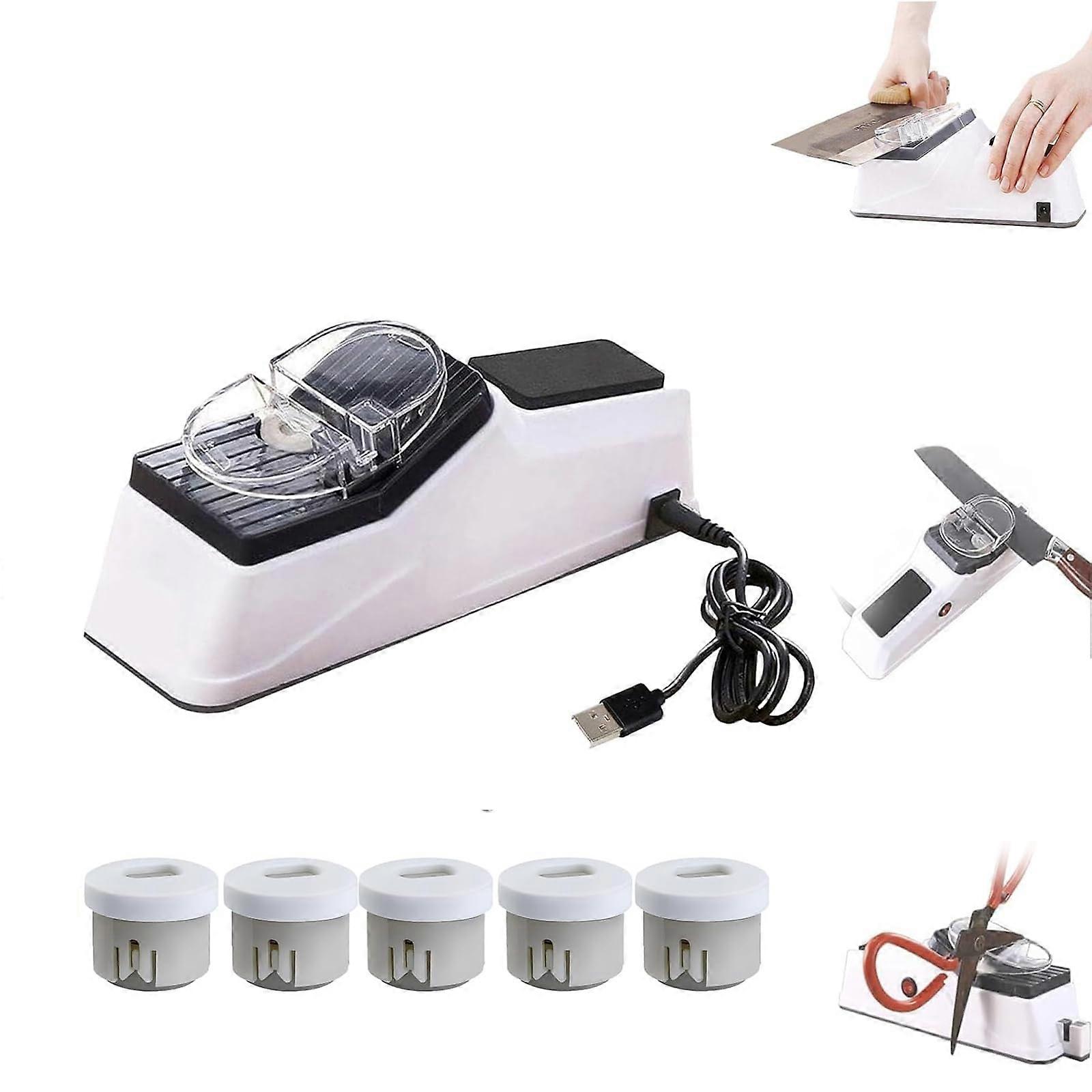 Electric Knife Sharpener with Diamond Grinding Wheels, 3s Fast TripleStage Precision Sharpening Ref:5149