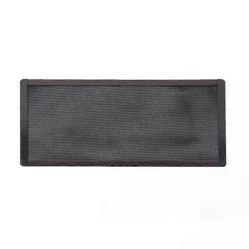 PC Dust Filter Mesh 12x36cm Black PVC, Efficient Filtration, Reusable Washable for Computer Case