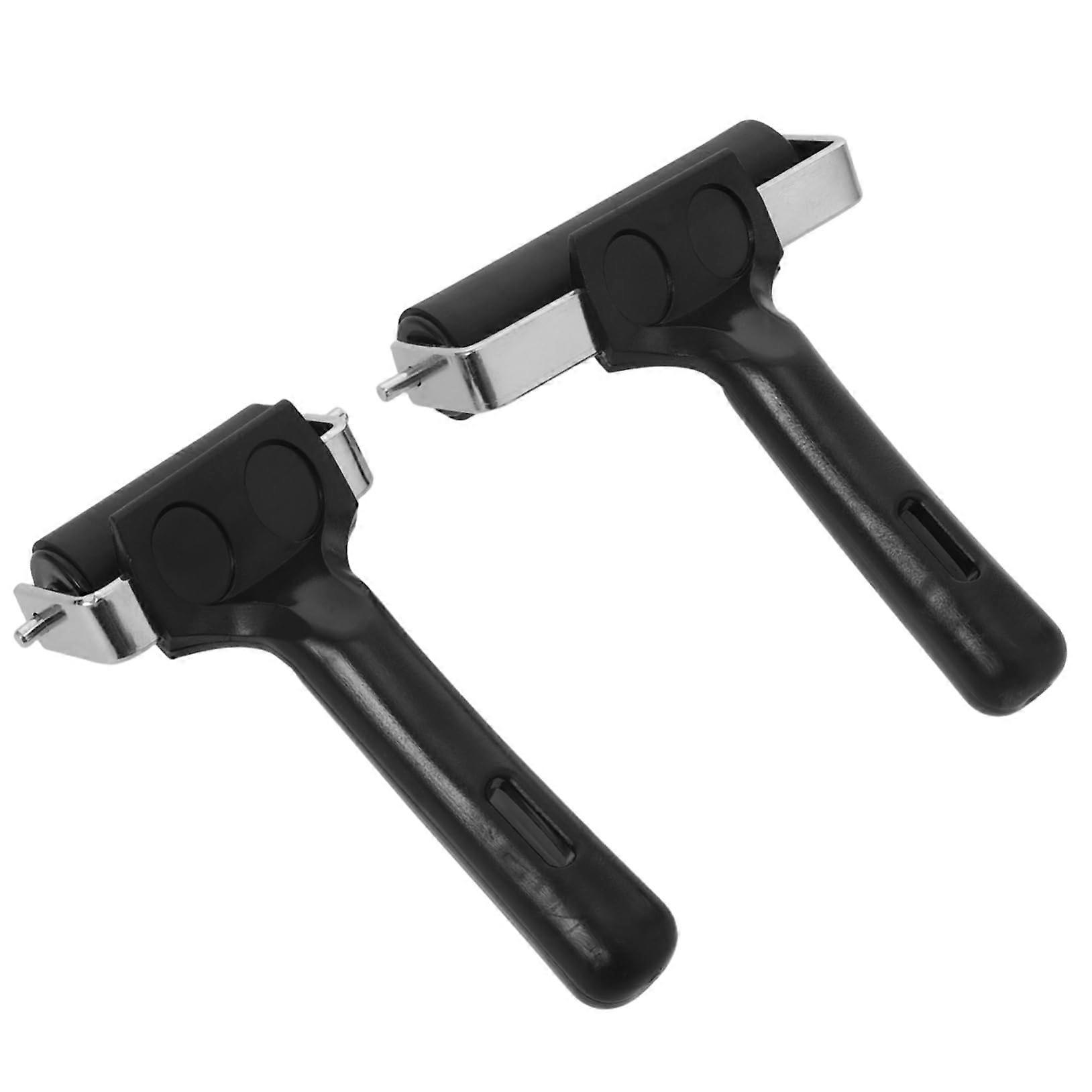 2pcs Rubber Printmaking Rollers Brayer Tool for Artists with Precise Ink Application and Smooth Rolling