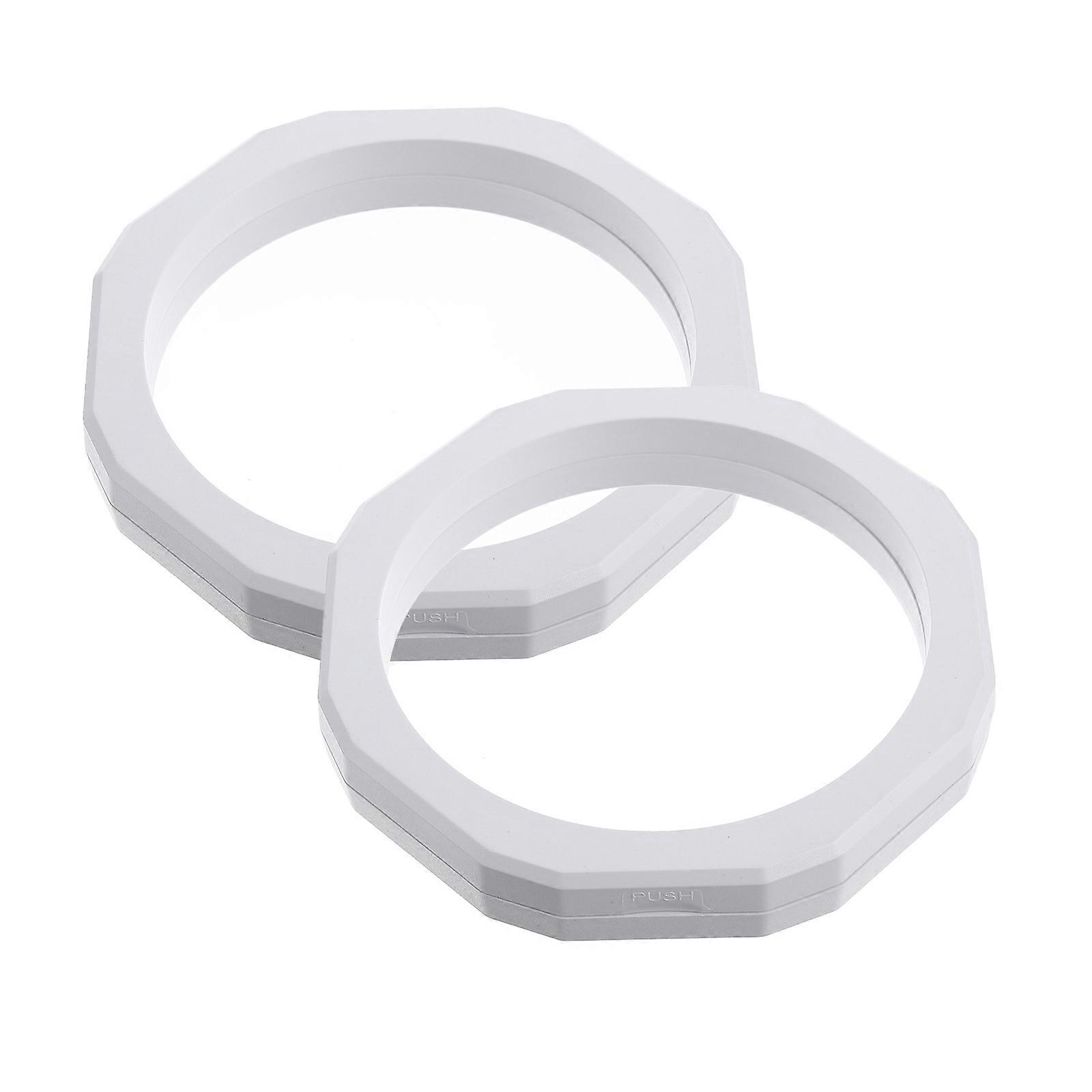 3D Floating Frame Jewelry Display Holder for Storage with 2Pcs White