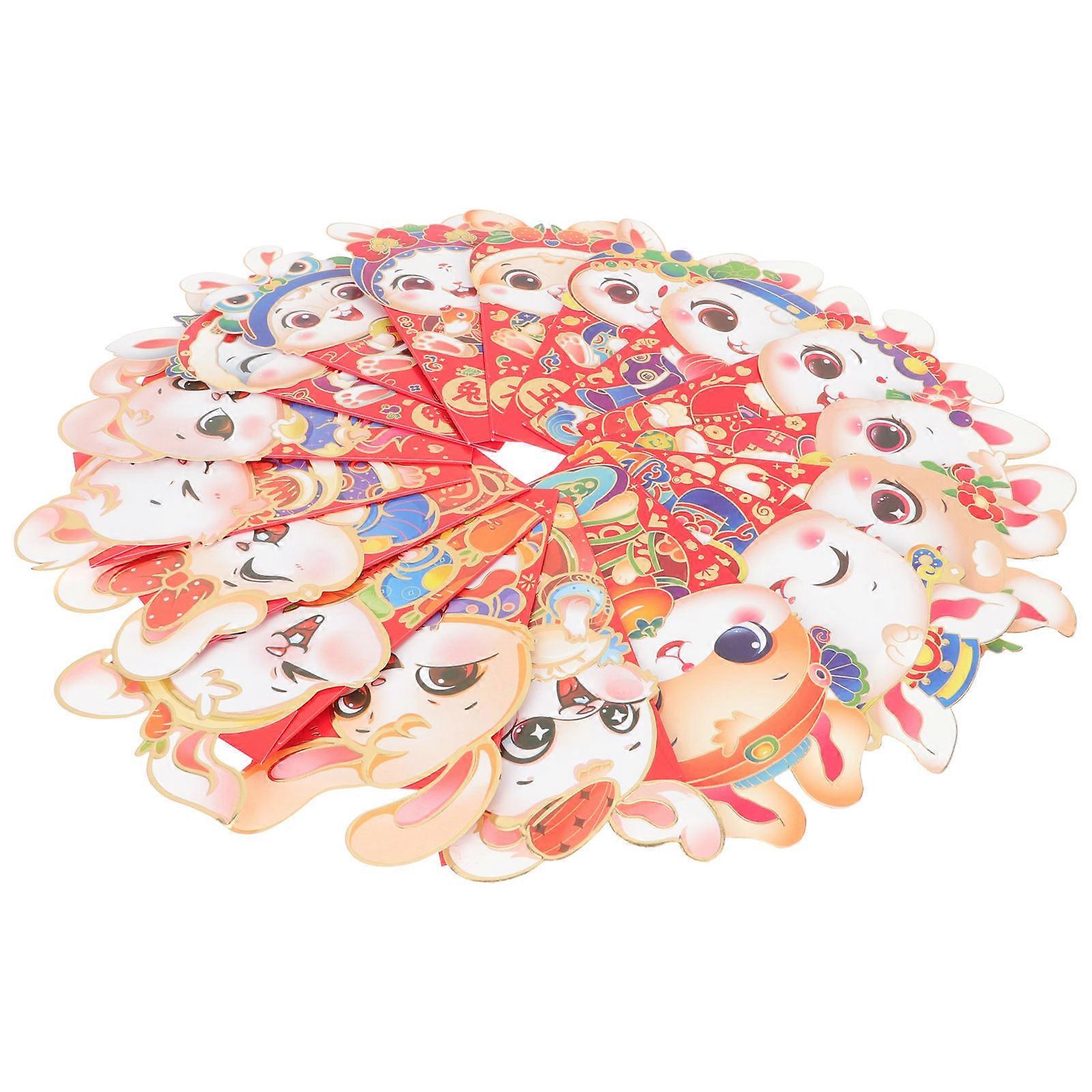 2023 New Year Red Envelopes Rabbit Year Red Packets for Storage 54Pcs