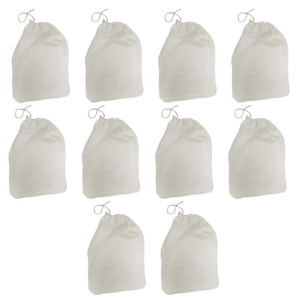 Cotton Filter Bags Reuseable For Straining Juice 8x10cm Beige 50Pcs