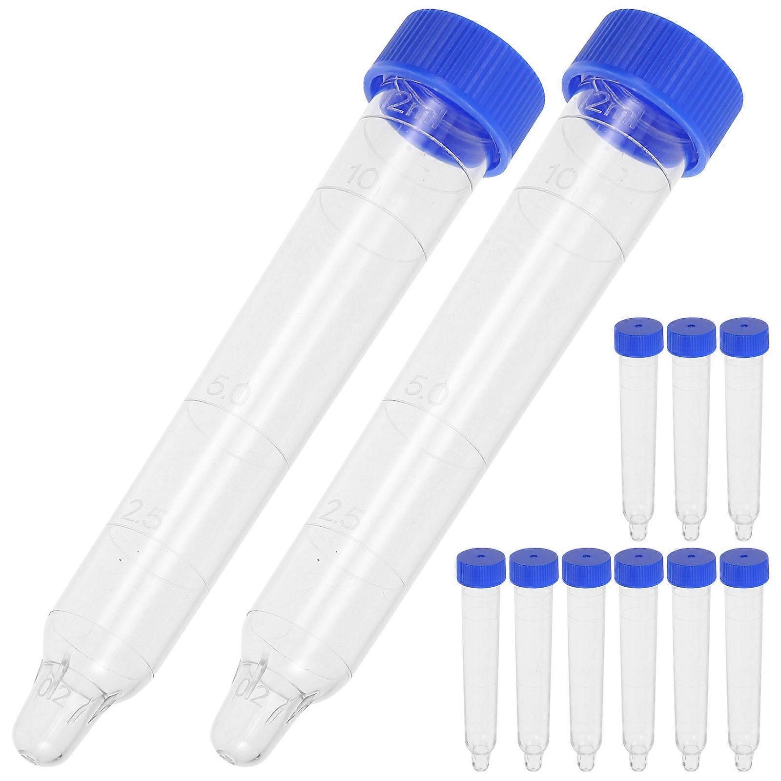 Urine Test Tubes Plastic for Storage with Volume Marking 50Pcs Clear Tubes
