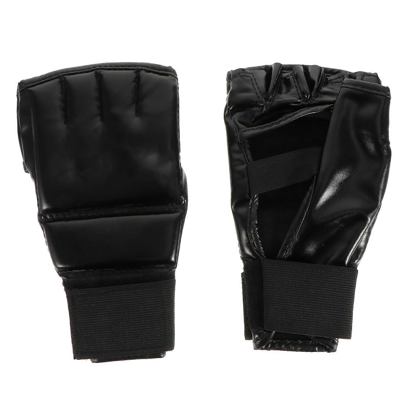 Red Split Finger Boxing Gloves for Sparring Gloves 1Pair Durable PU