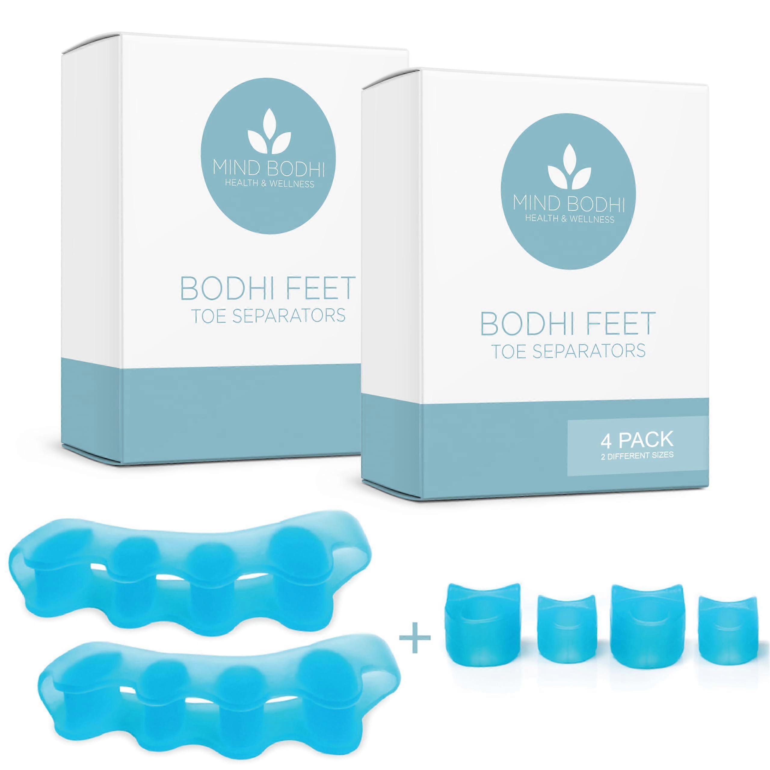 Toe Separators Bundle with Gel Toe Spacers for Alignment Support and Comfort, Blue MultiPack