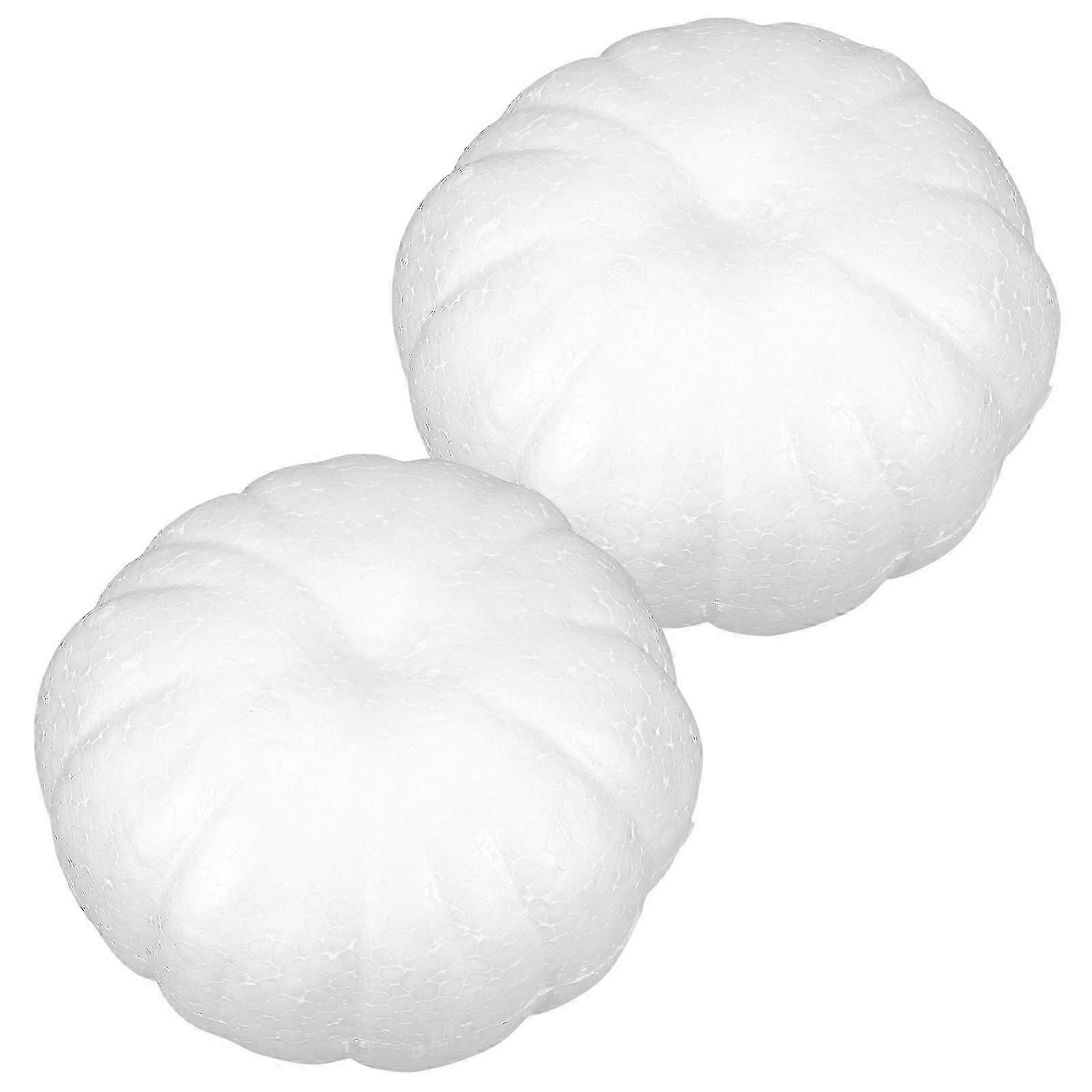 Foam Pumpkins for Crafting & Event Decor, 2Pcs White Pack