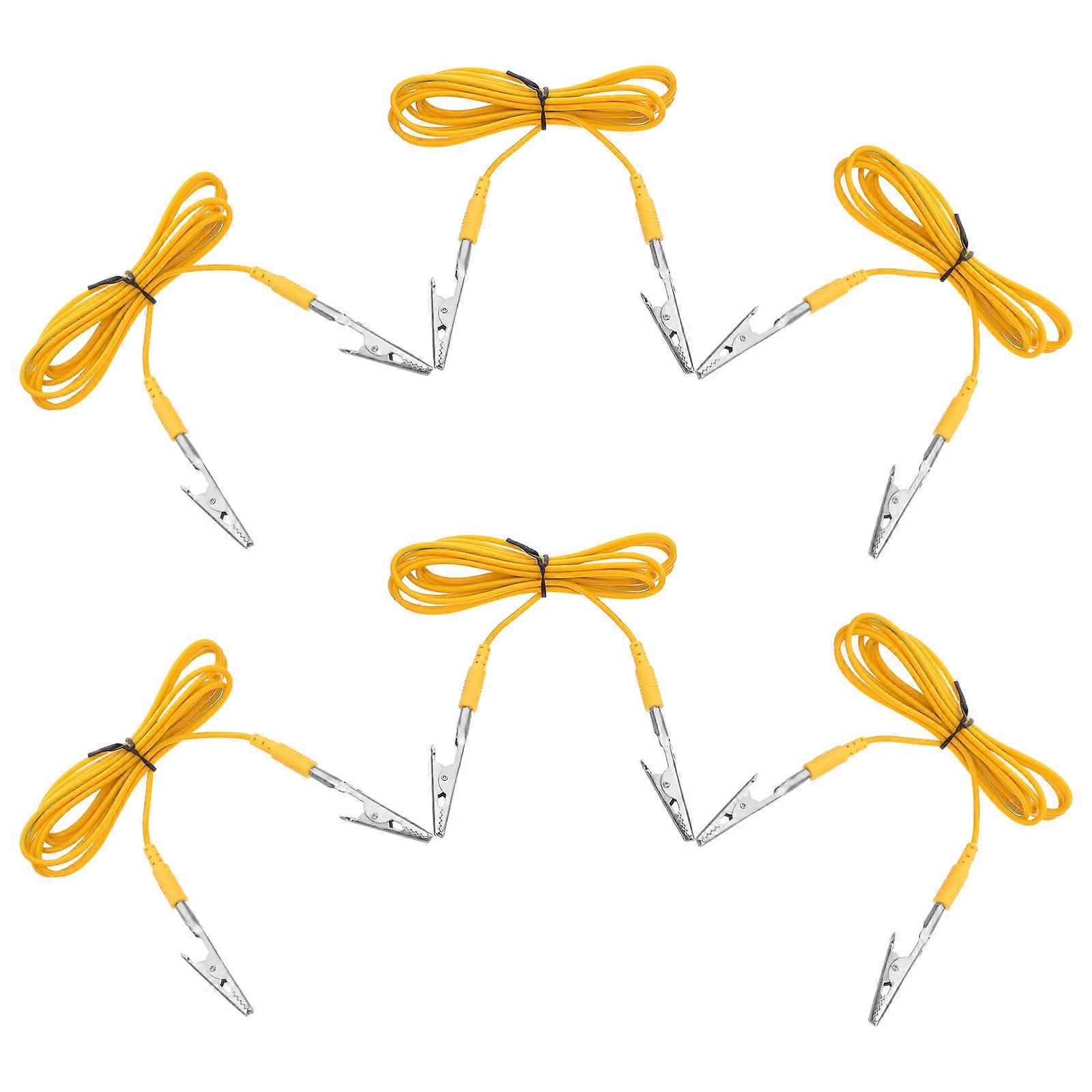 Anti-Static Ground Wire with Clip for Electrical Devices 5Pcs Set