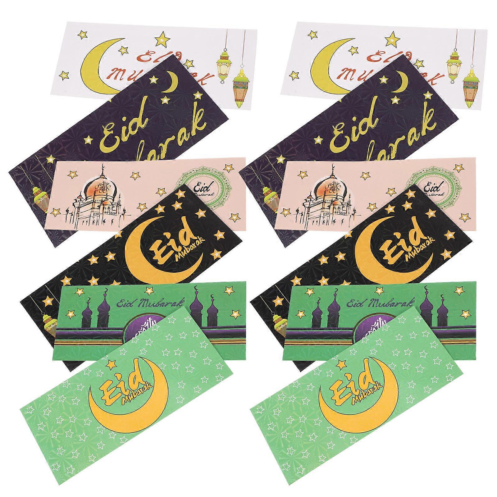Ramadan Cards Envelopes Multi Colored Paper for Eid Mubarak 36Pcs Set