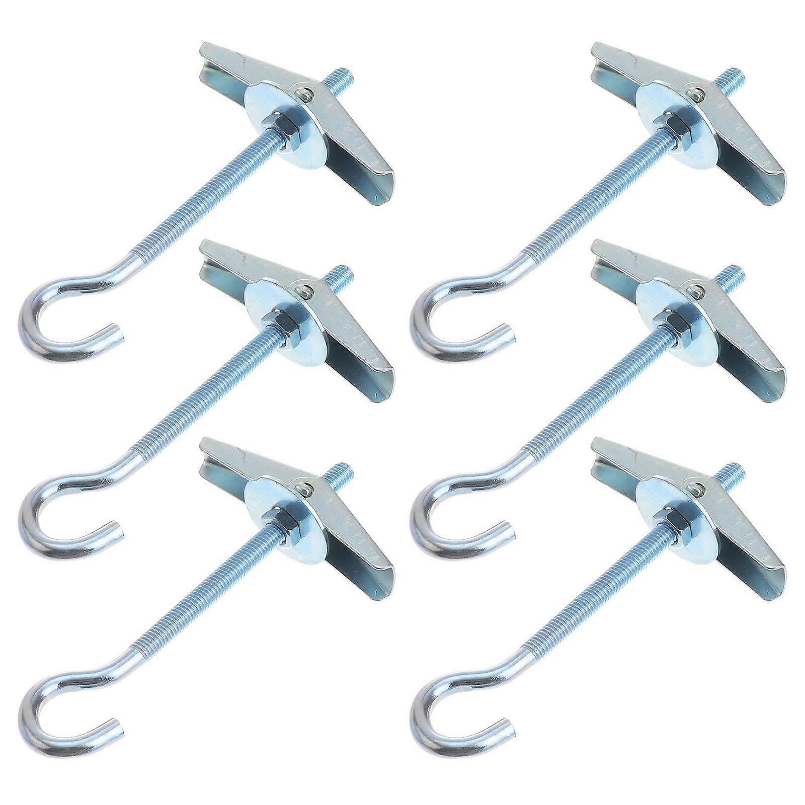 Toggle Wings Hanging Hook Ceiling Hook for 6Pcs Silver Wall Fixing