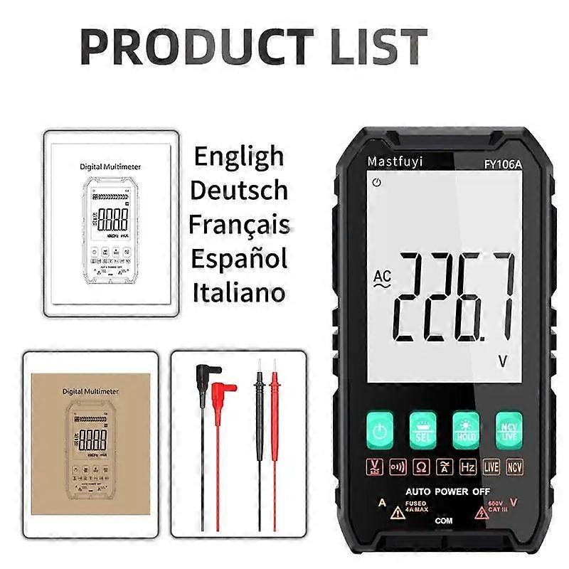 Digital Multimeter 600v Ac/dc True Rms Auto-range Tester (2 Models Available)